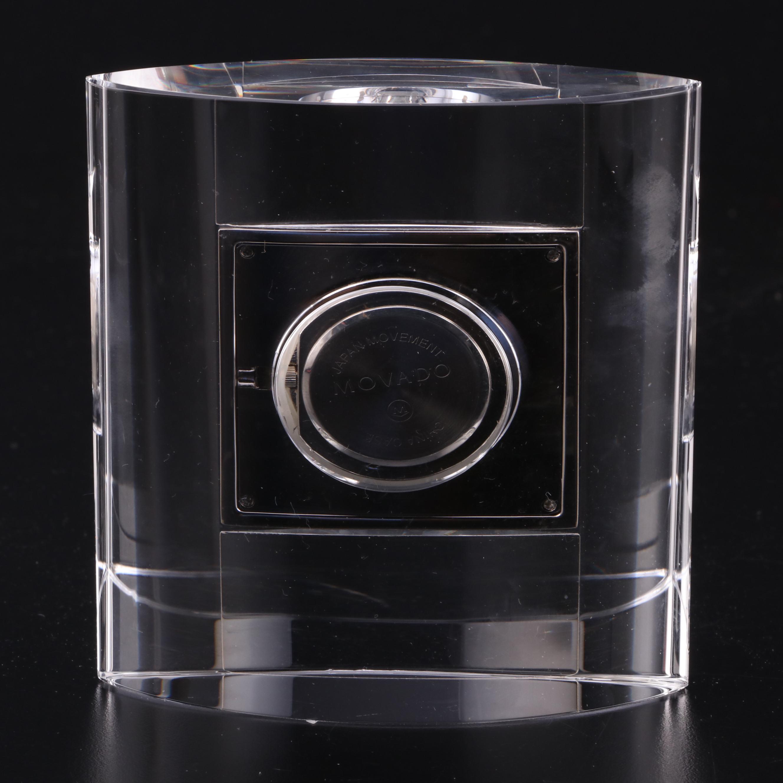 Movado Crystal Quartz Desk Clock with Museum Dial EBTH