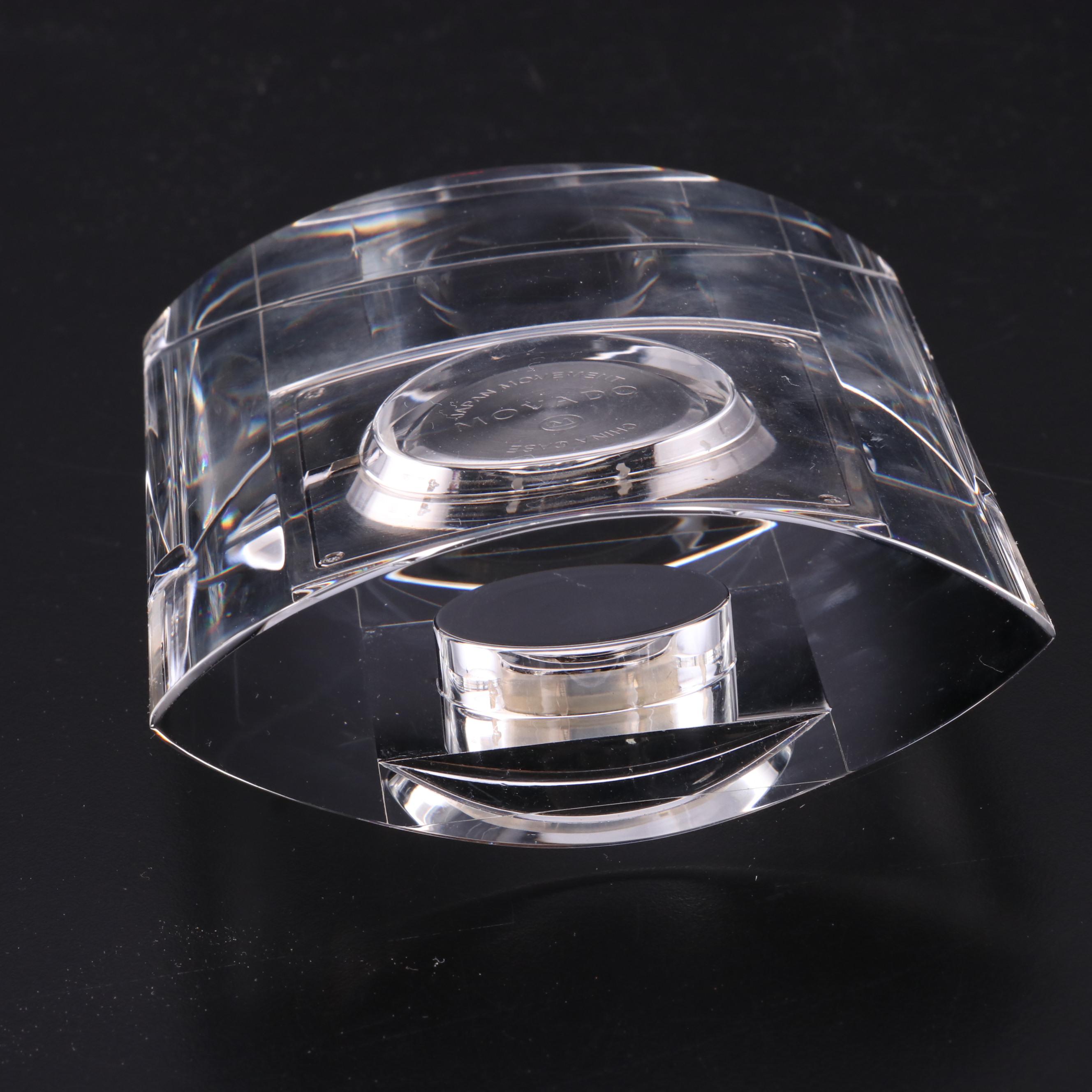 Movado Crystal Quartz Desk Clock with Museum Dial EBTH