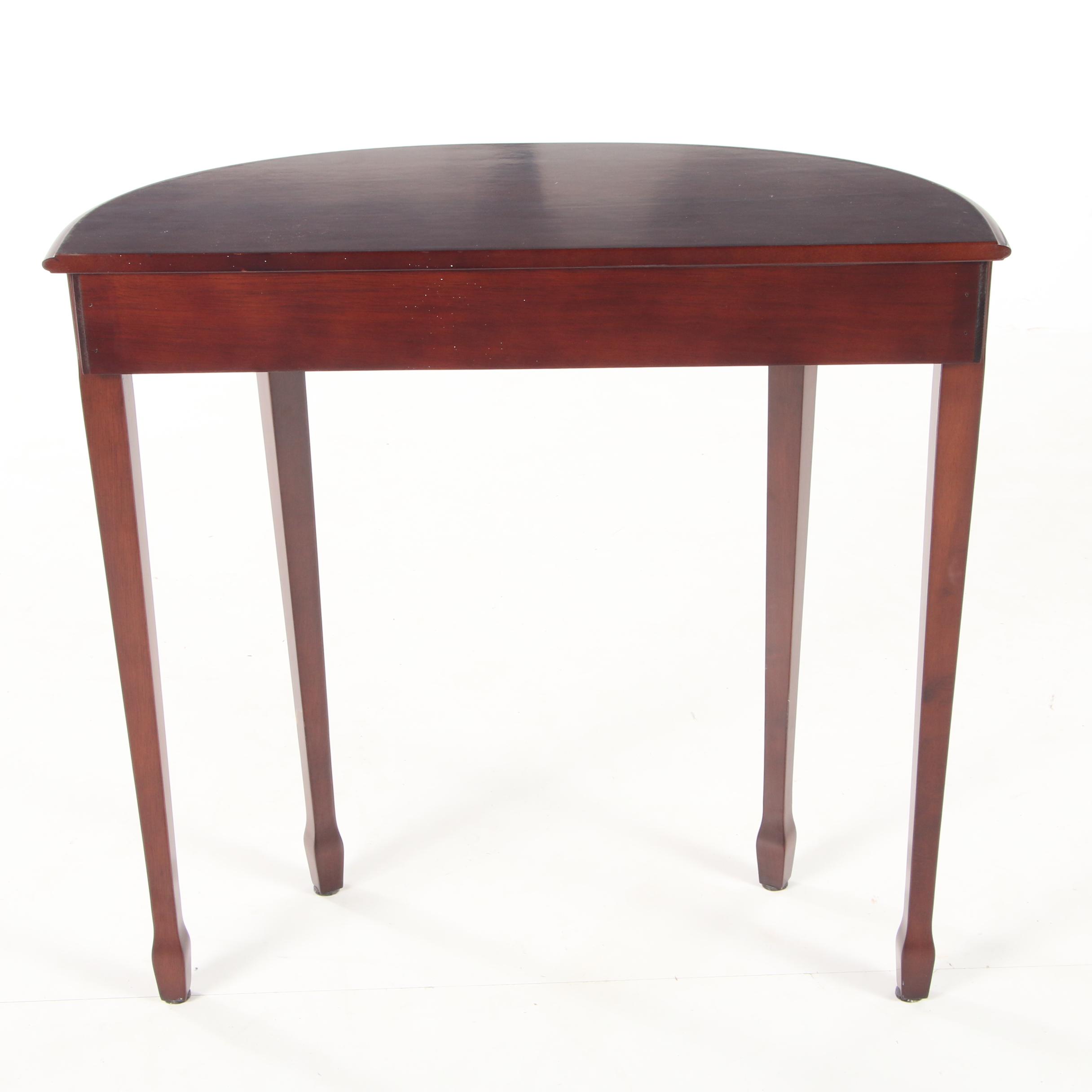 Bombay Company Cherry Stained Demilune Table, Late 20th Century EBTH