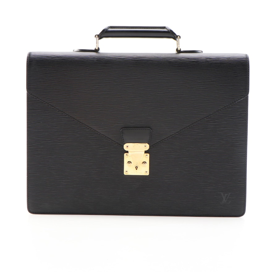 Louis Vuitton Serviette Ambassadeur Briefcase in Black Epi Leather | EBTH