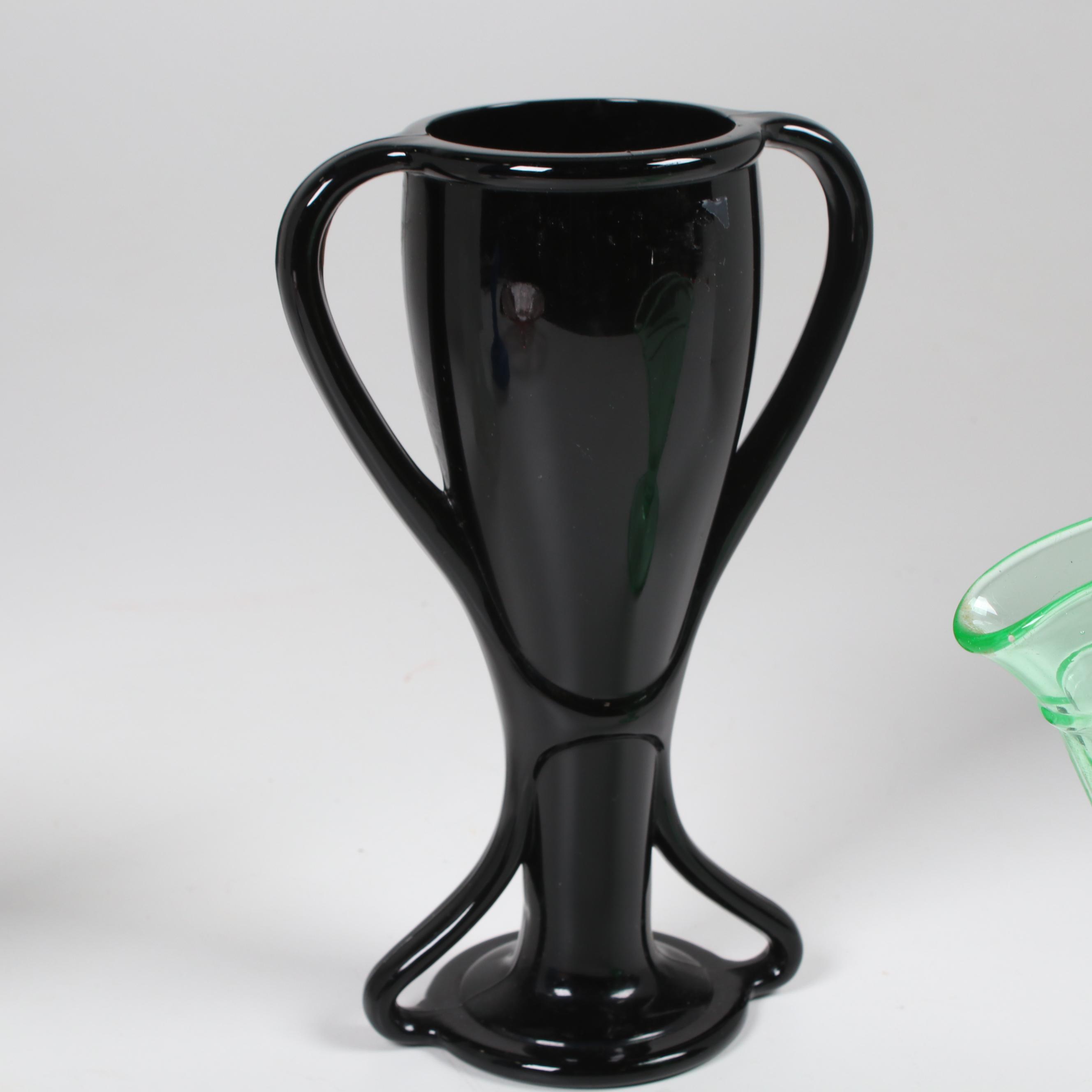 Art Deco Glass Table Accessories Including Anchor Hocking, Early to Mid