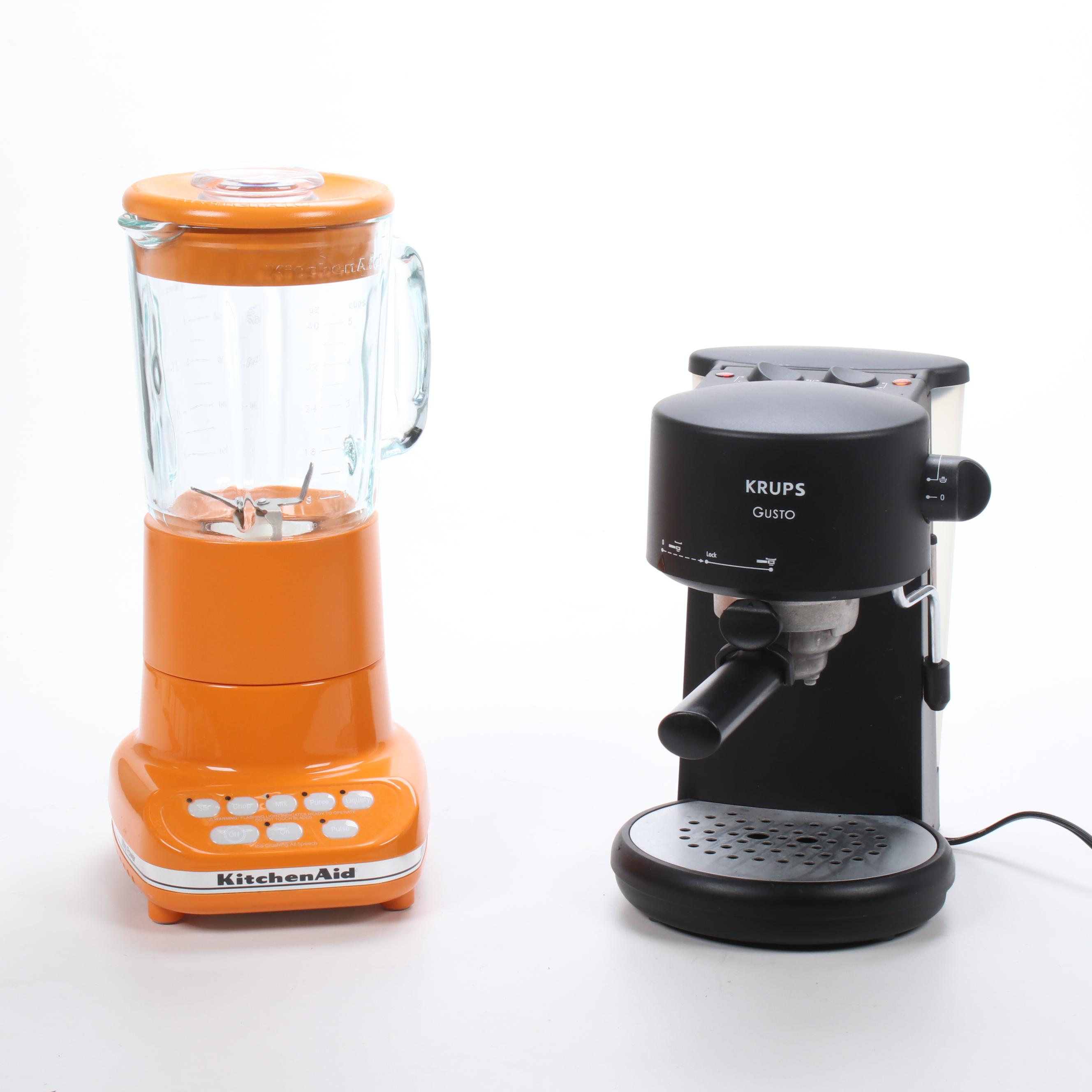 KitchenAid Blender and Krups "Gusto" Espresso Machine EBTH