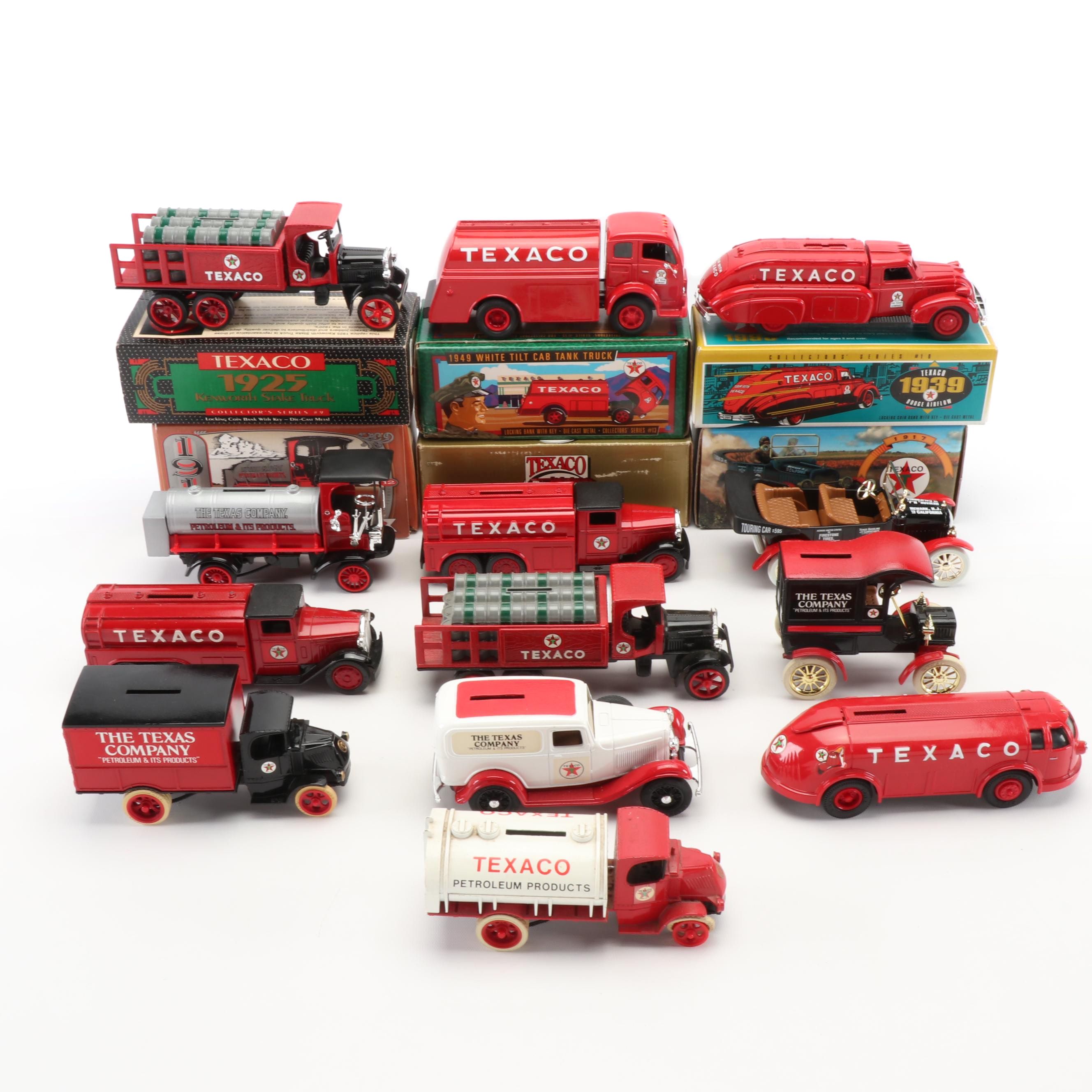 texaco die cast metal banks