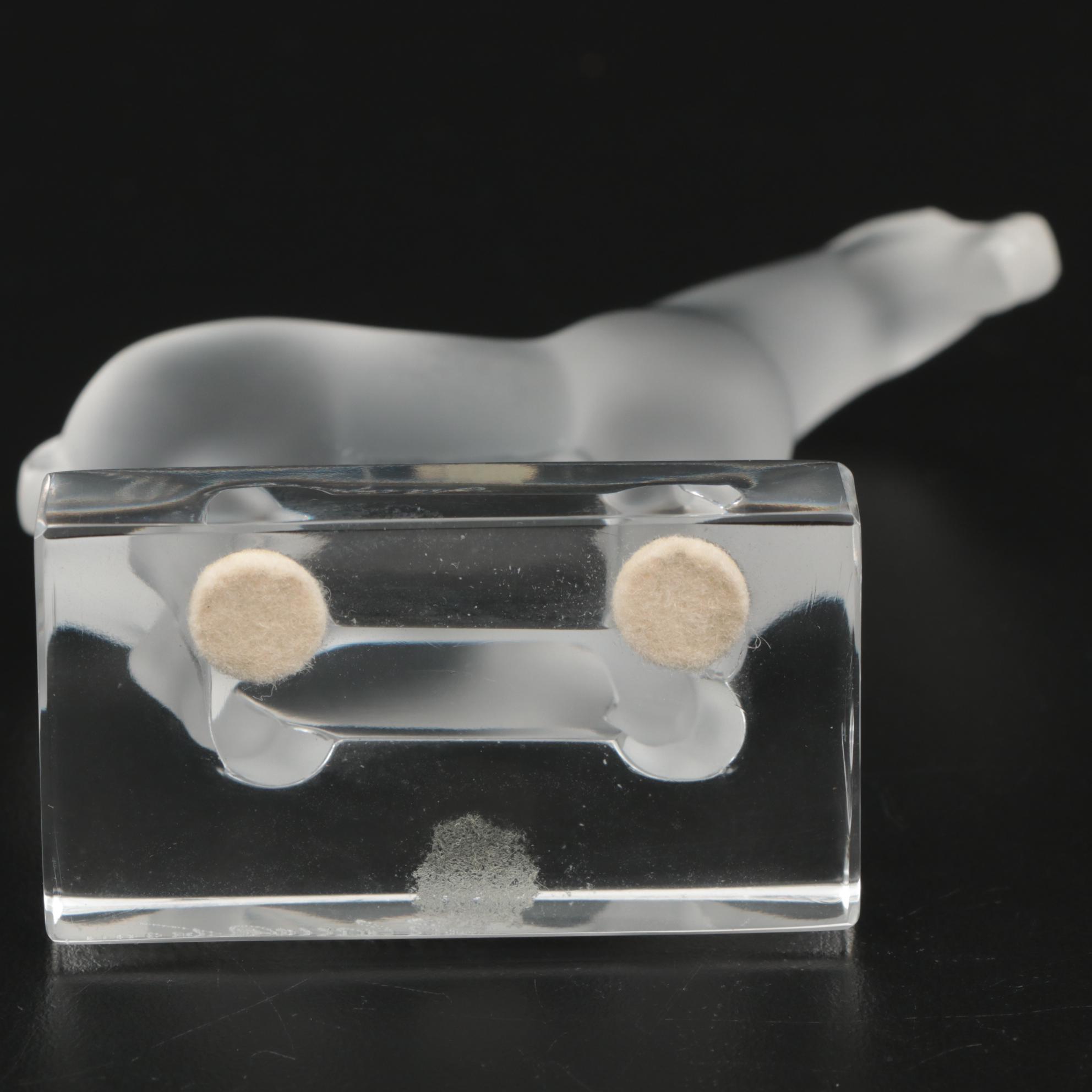 Lalique "Tang Horse" Frosted Crystal Paperweight Figurine Model 11816