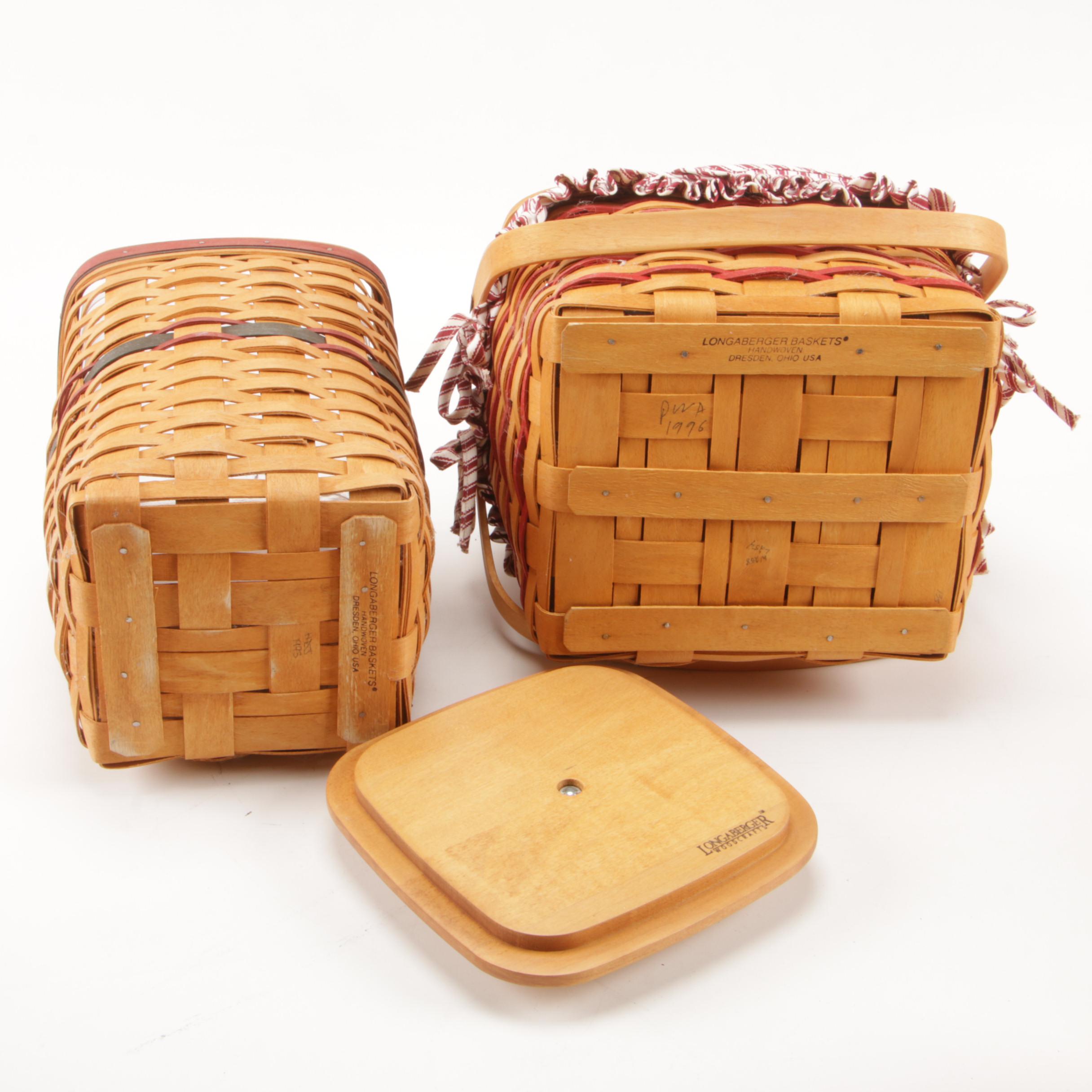 Longaberger Handwoven Baskets with Carnation Basket EBTH