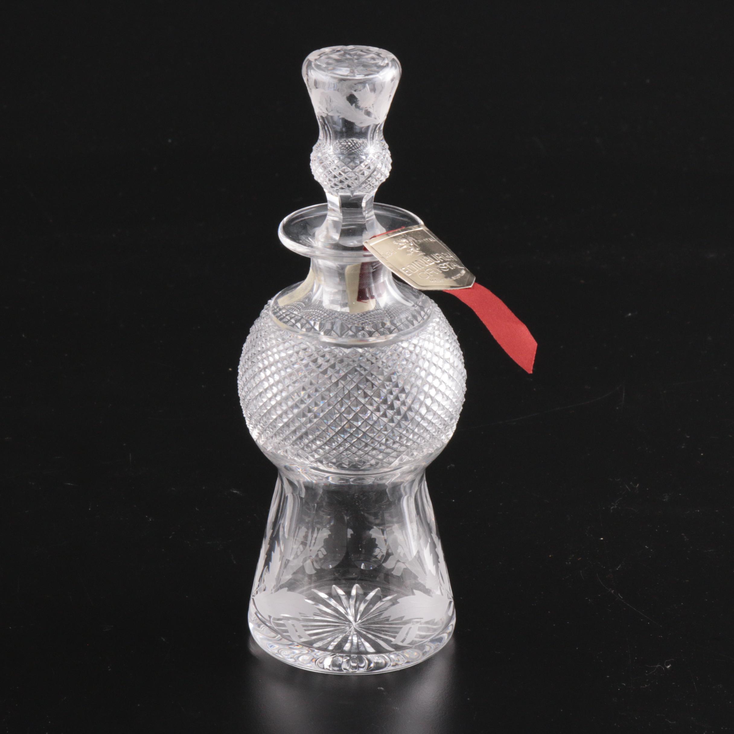 Edinburgh Crystal "Thistle" Etched Decanter EBTH