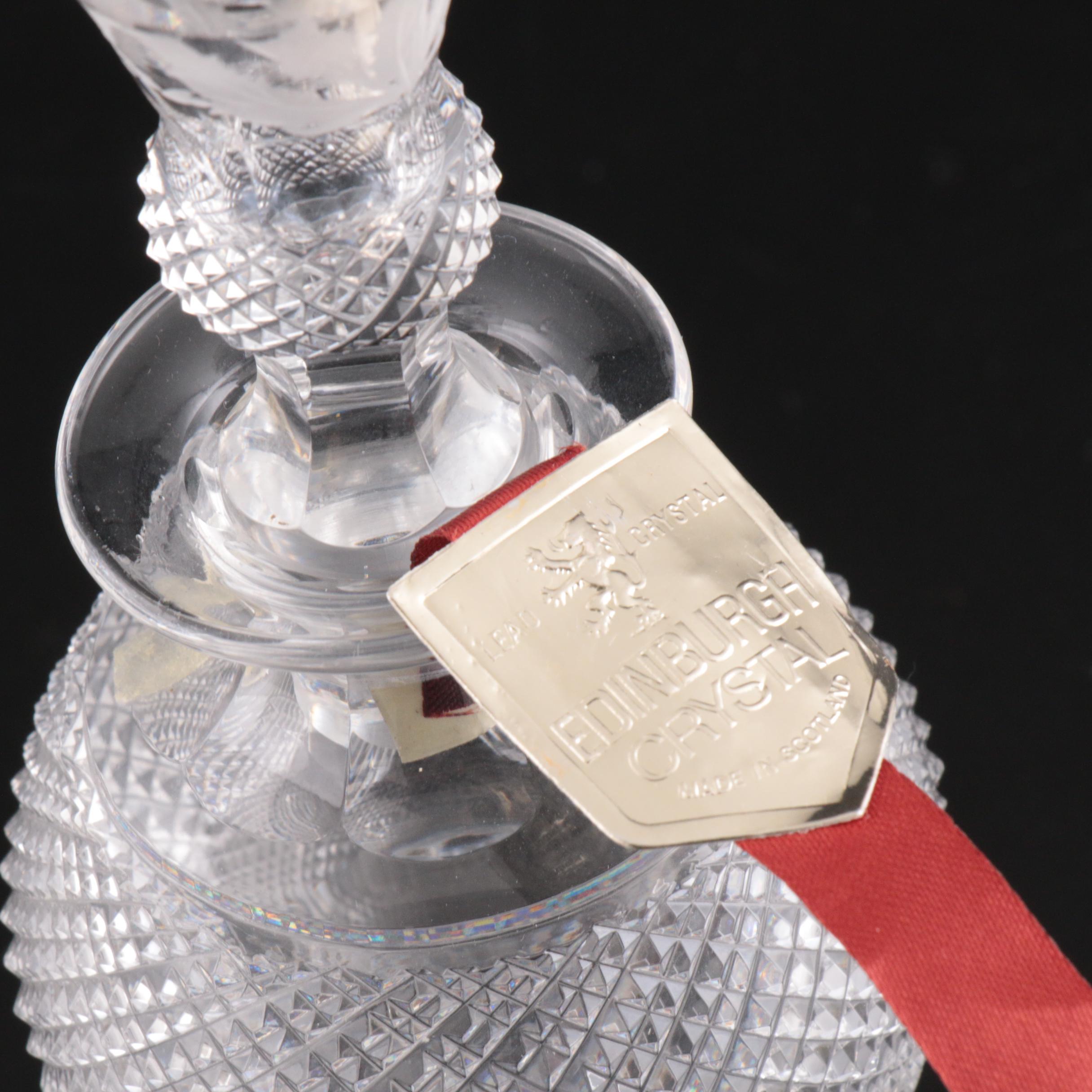 Edinburgh Crystal "Thistle" Etched Decanter EBTH