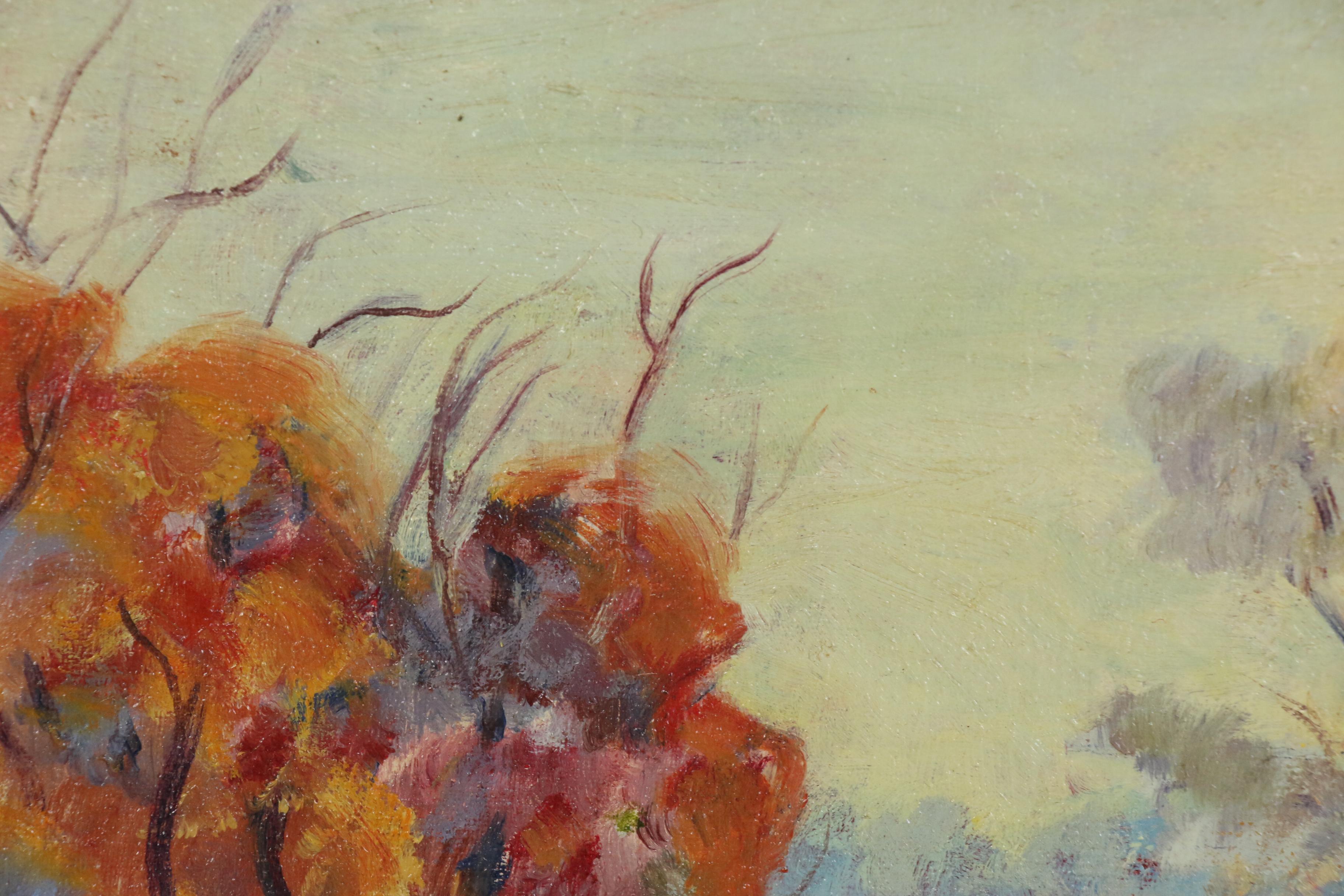 A.Y Edwards Oil Painting "Autumn" EBTH