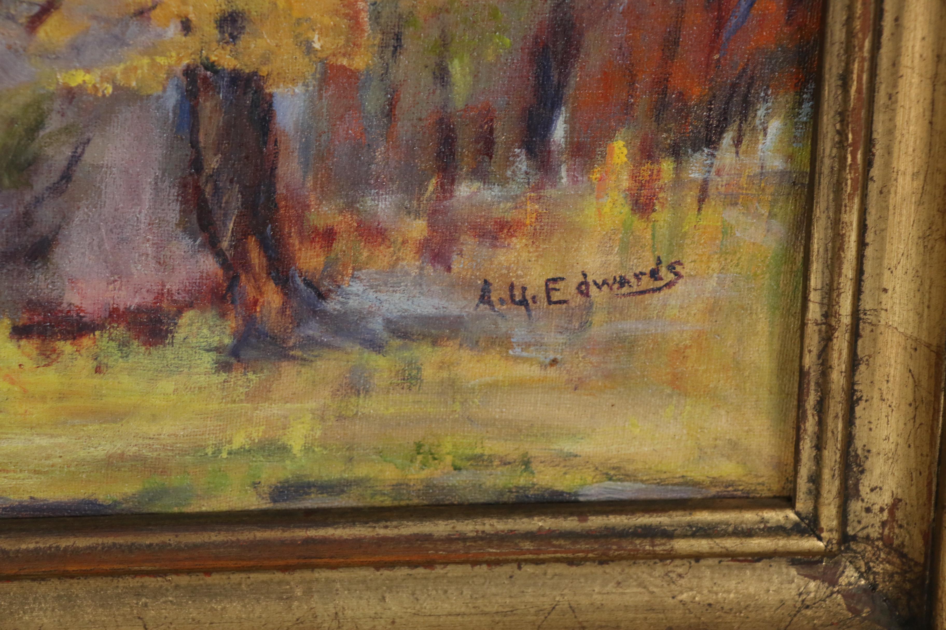 A.Y Edwards Oil Painting "Autumn" EBTH