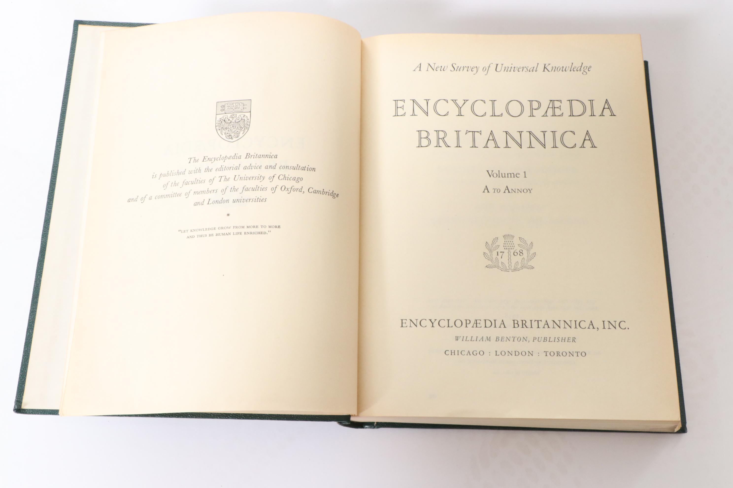 1958 Encyclopaedia Britannica Set with Custom Bookcase EBTH