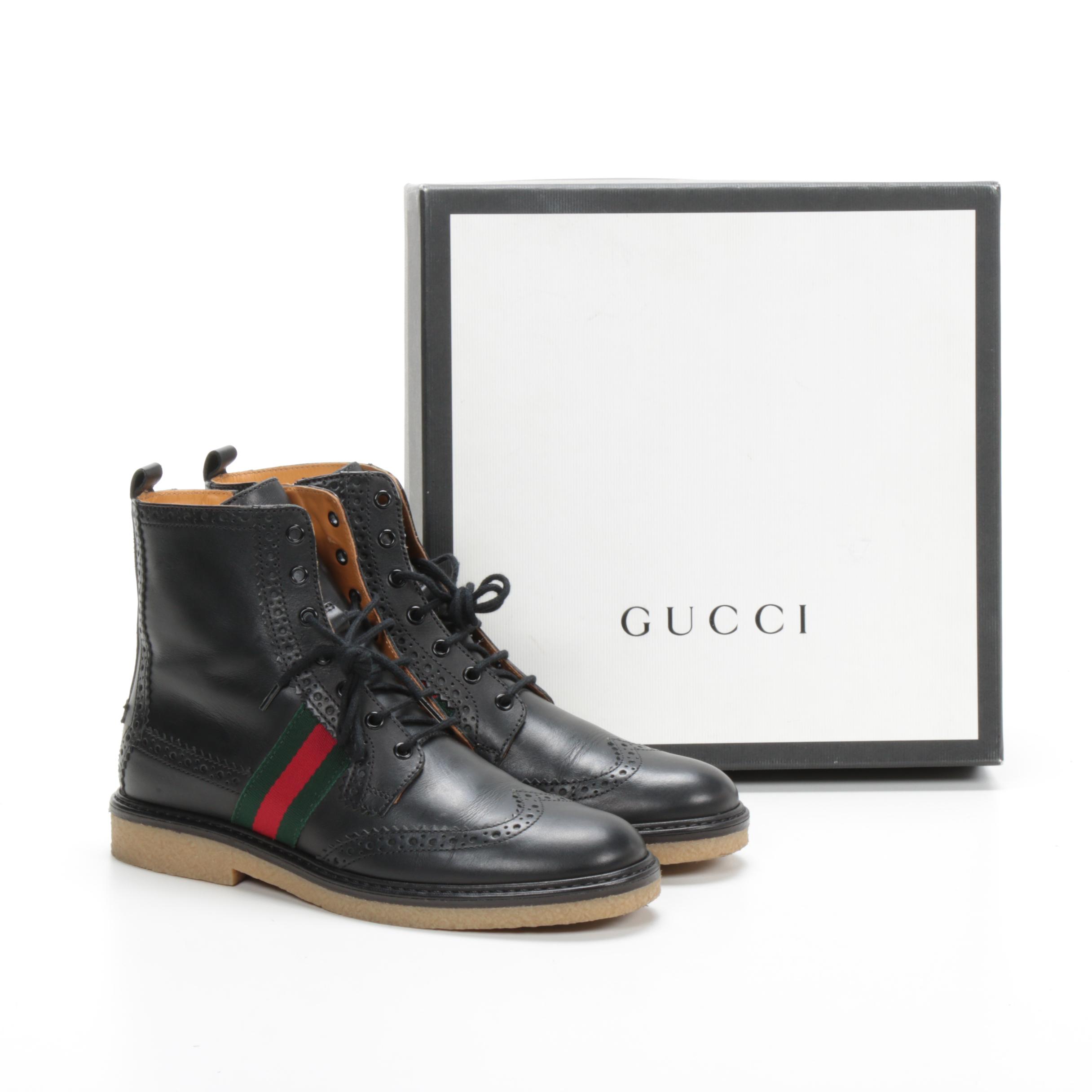 gucci wingtip boots