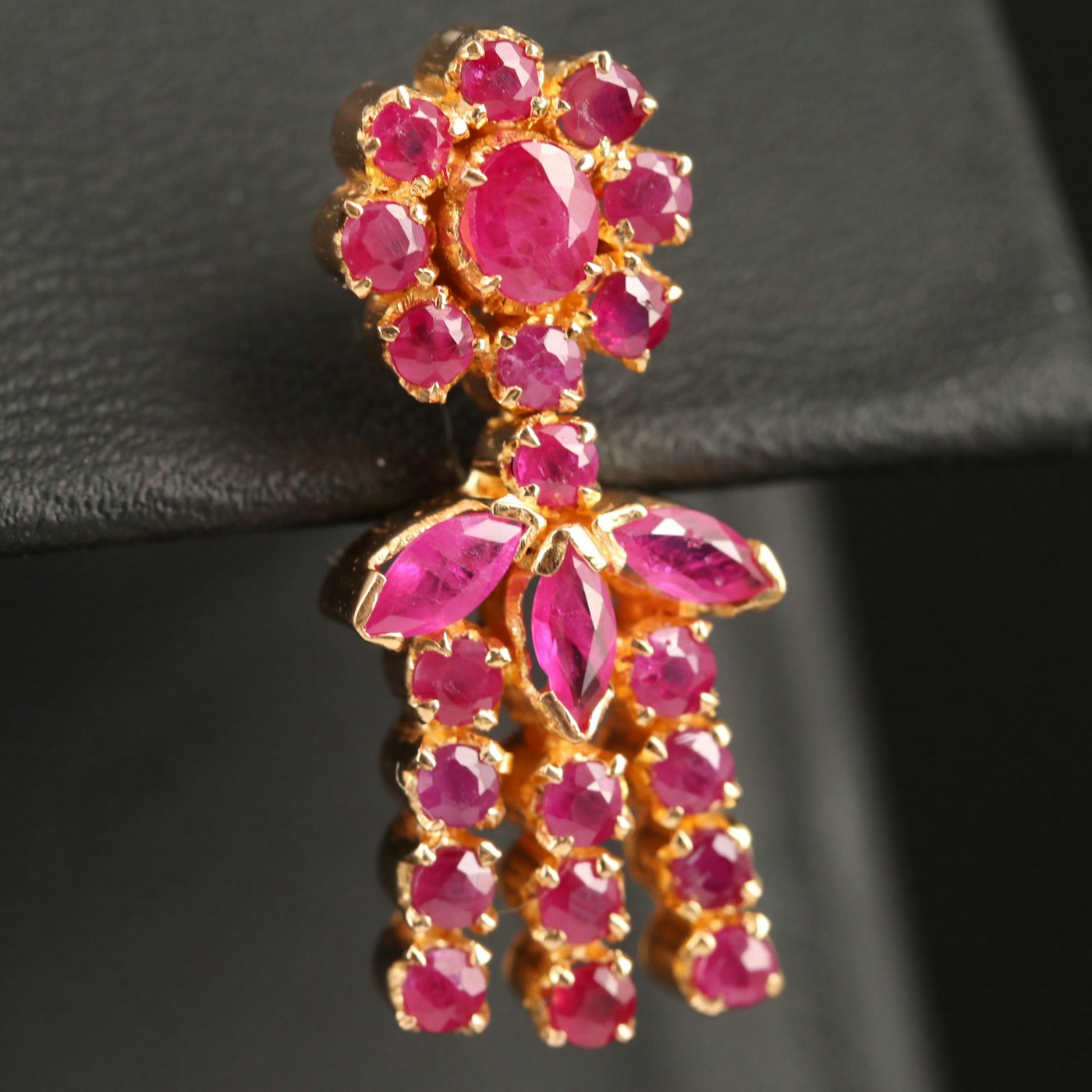 18K Ruby Chandelier Earrings | EBTH