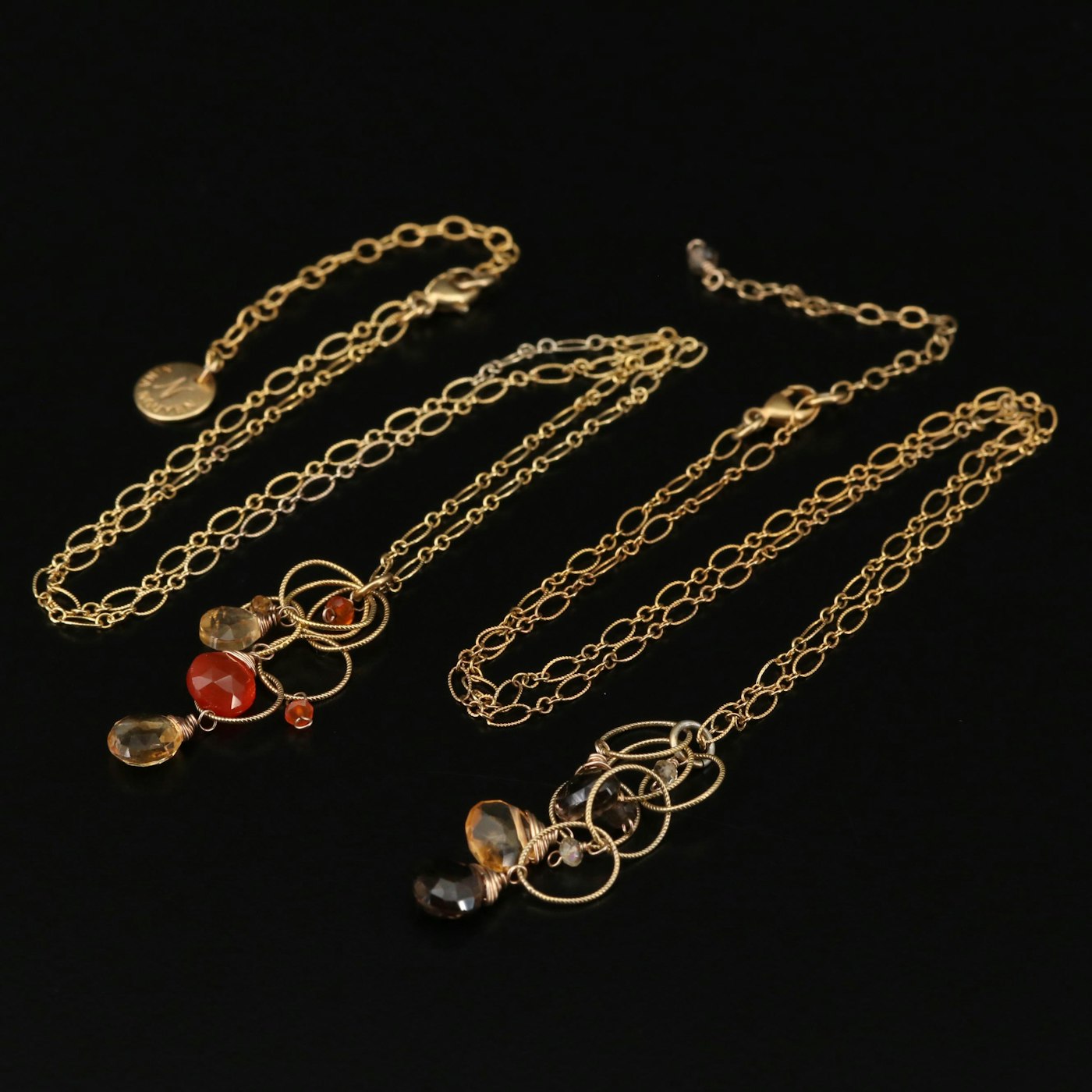 Nina Nguyen Sterling Silver Necklaces Featuring Agate and Gemstone