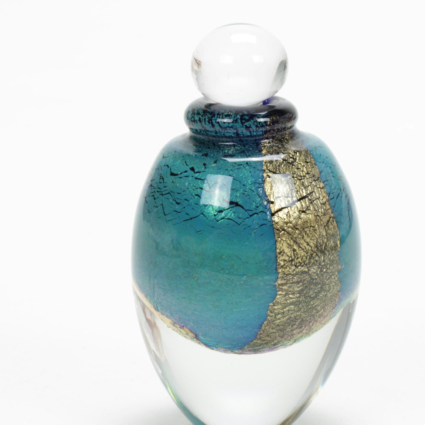 Robert Eickholt Art Glass Perfume Bottle 1993 Ebth
