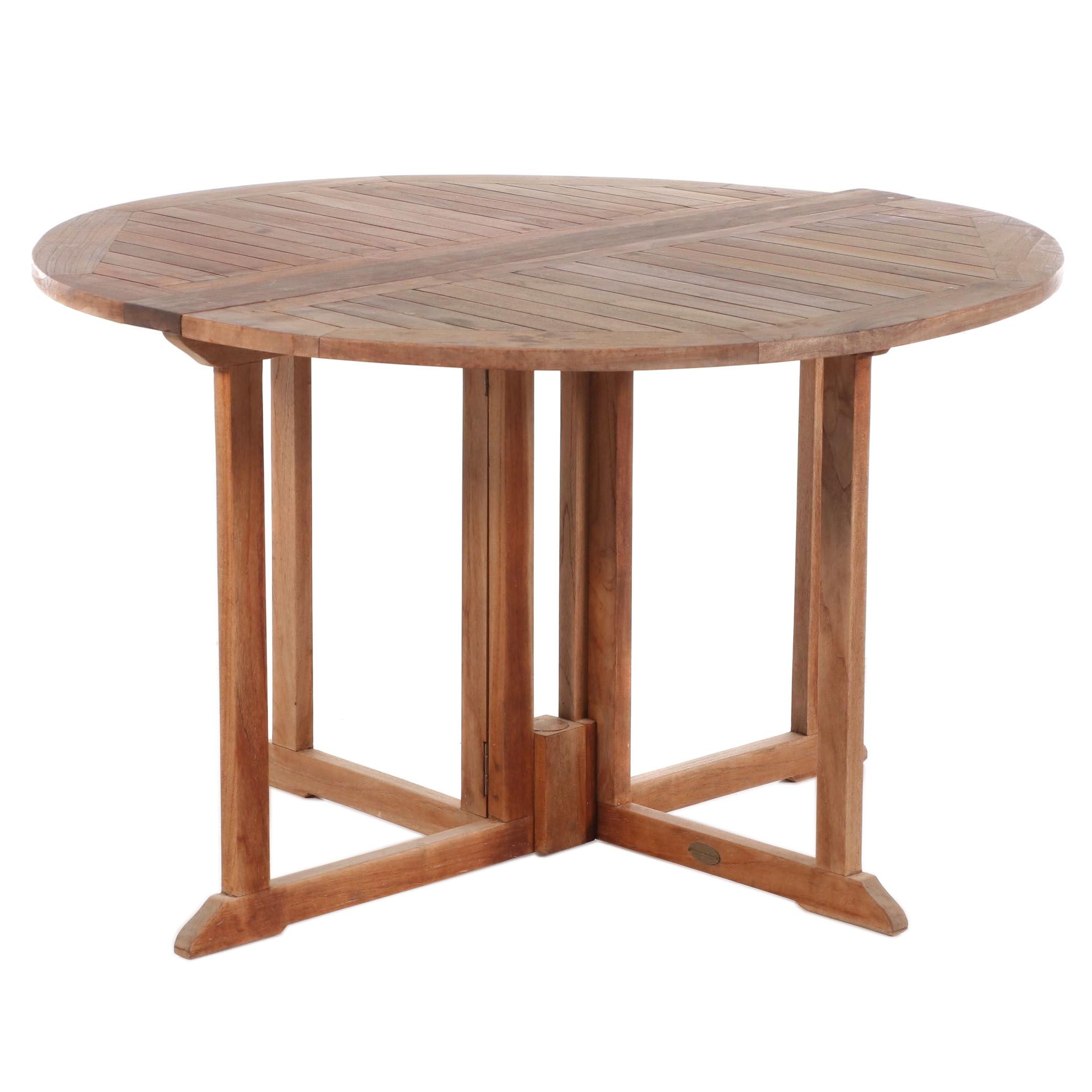 Holliston Hill Teak Gate Leg Patio Dining Table, Late 20th Century EBTH
