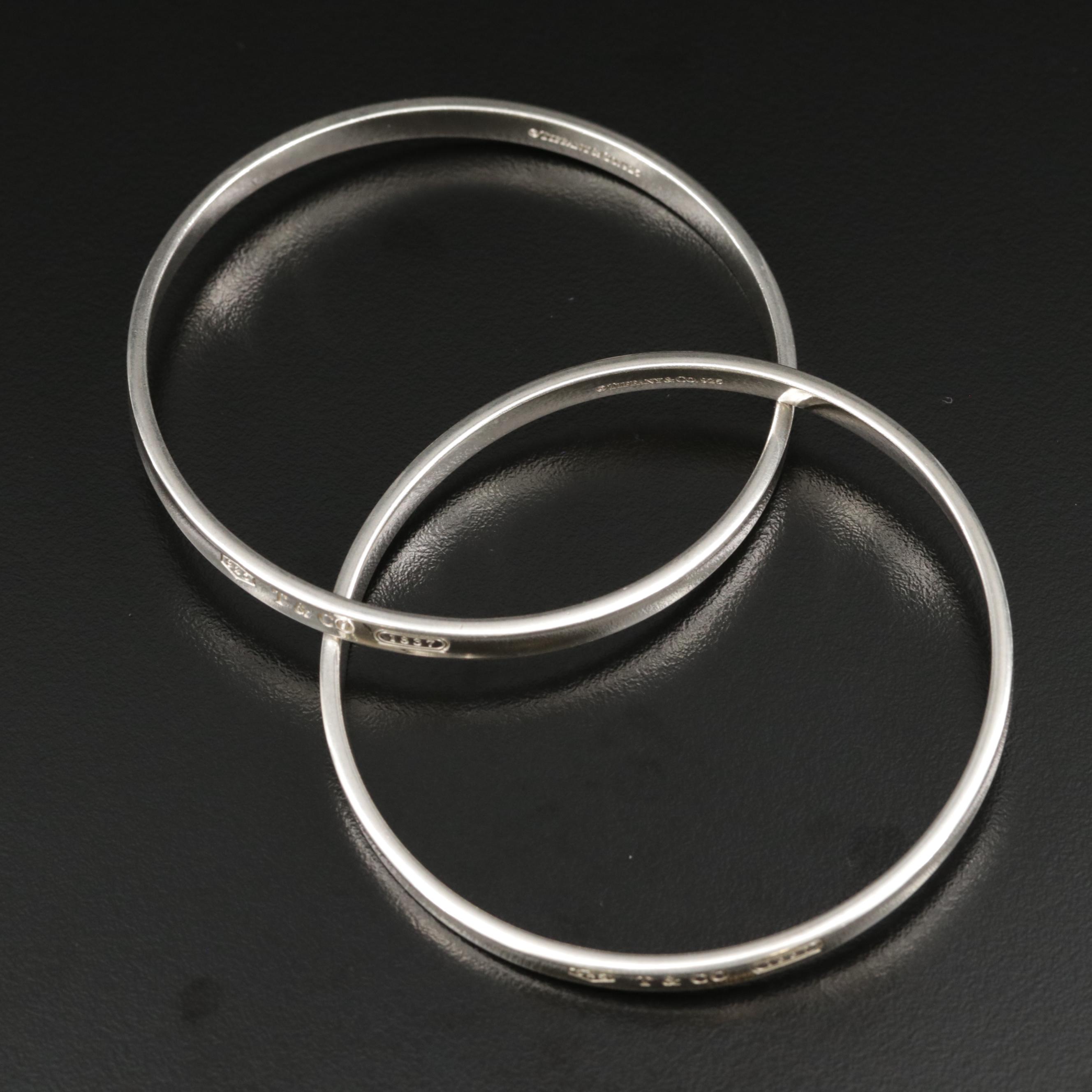Tiffany & Co. "1837" Sterling Silver Interlocking Bangle Bracelets EBTH