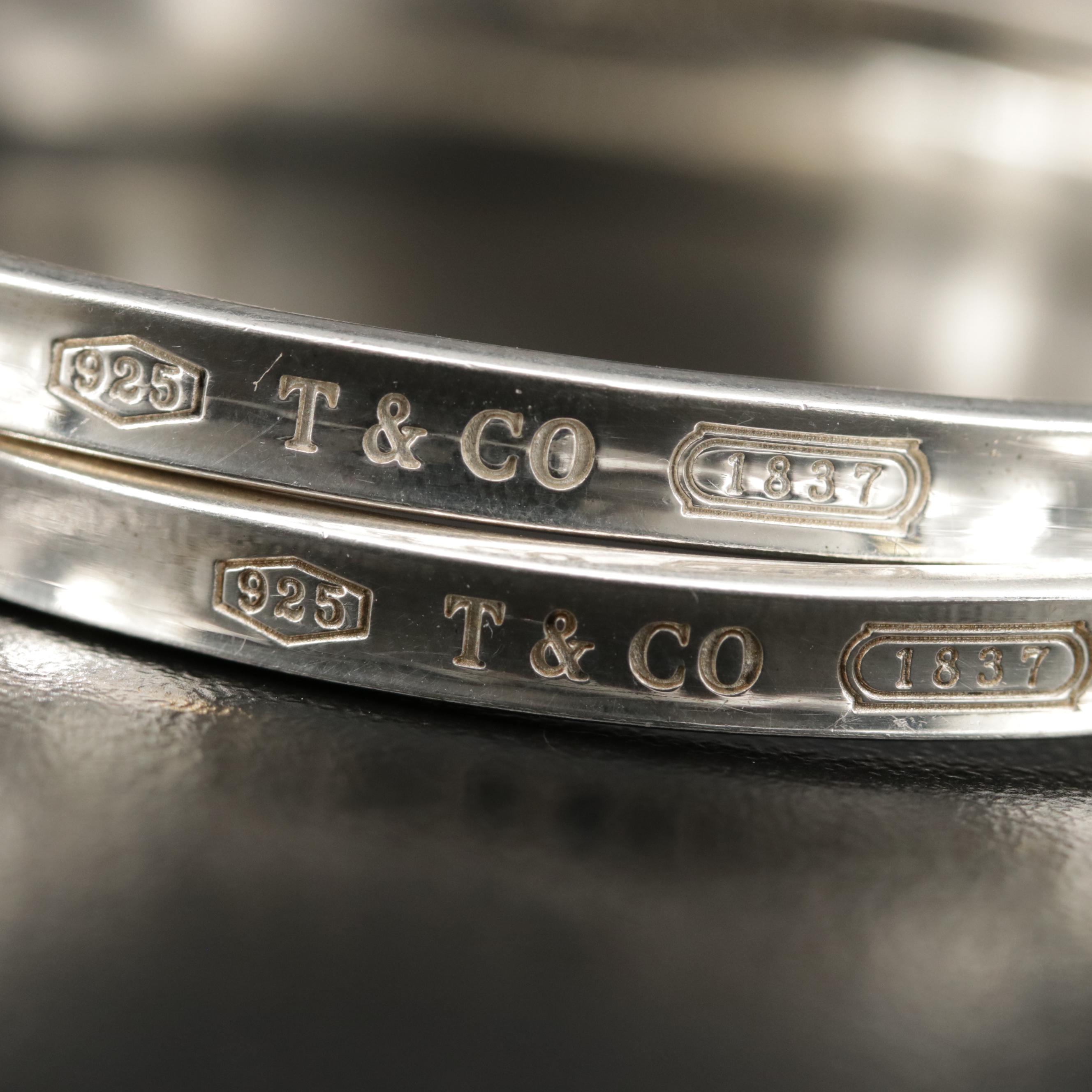 Tiffany & Co. "1837" Sterling Silver Interlocking Bangle Bracelets EBTH