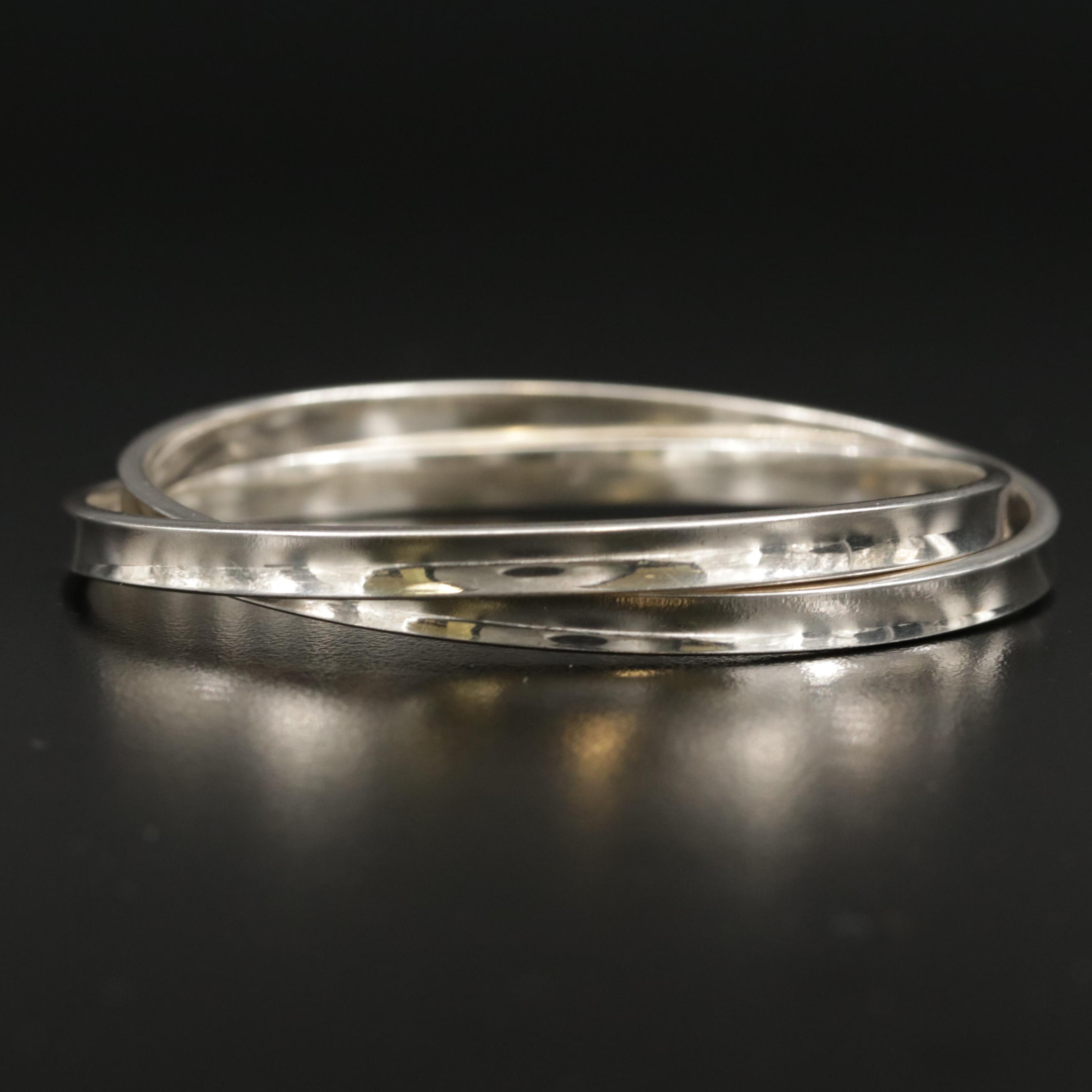 Tiffany & Co. "1837" Sterling Silver Interlocking Bangle Bracelets EBTH