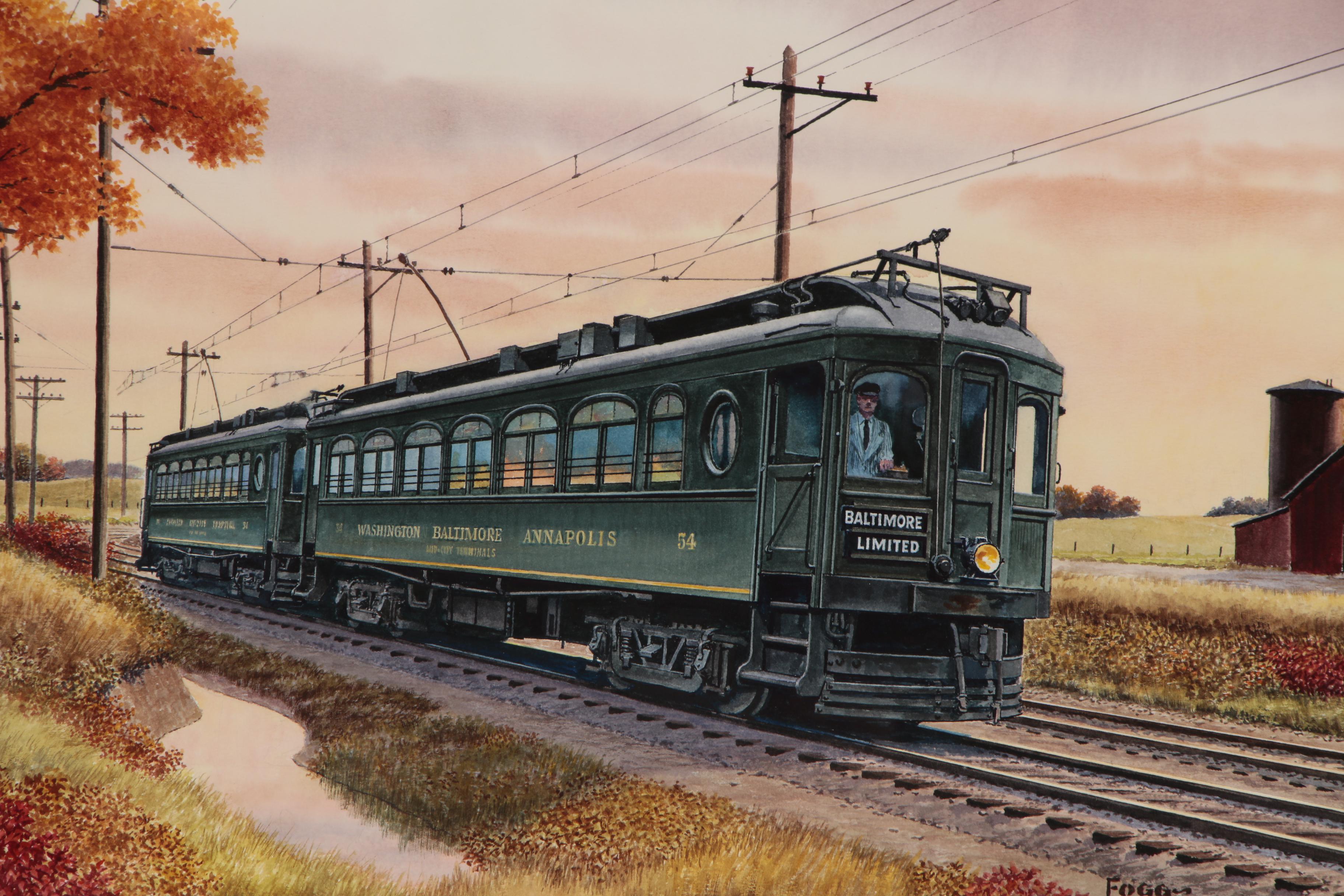 Howard Fogg Watercolor Painting of Baltimore Limited Train | EBTH