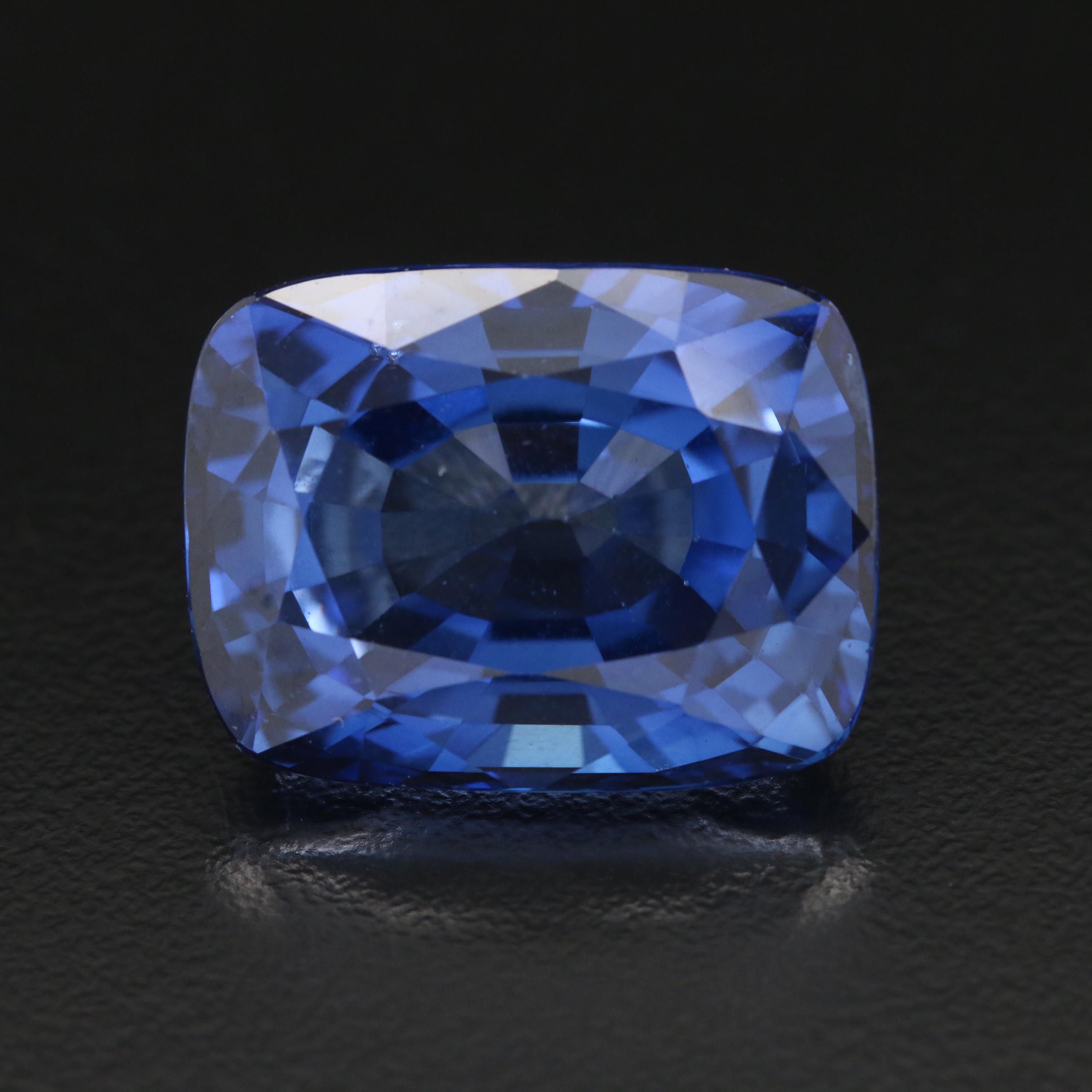 Loose 34.53 CT Laboratory Grown Sapphire Gemstone With GIA Report EBTH