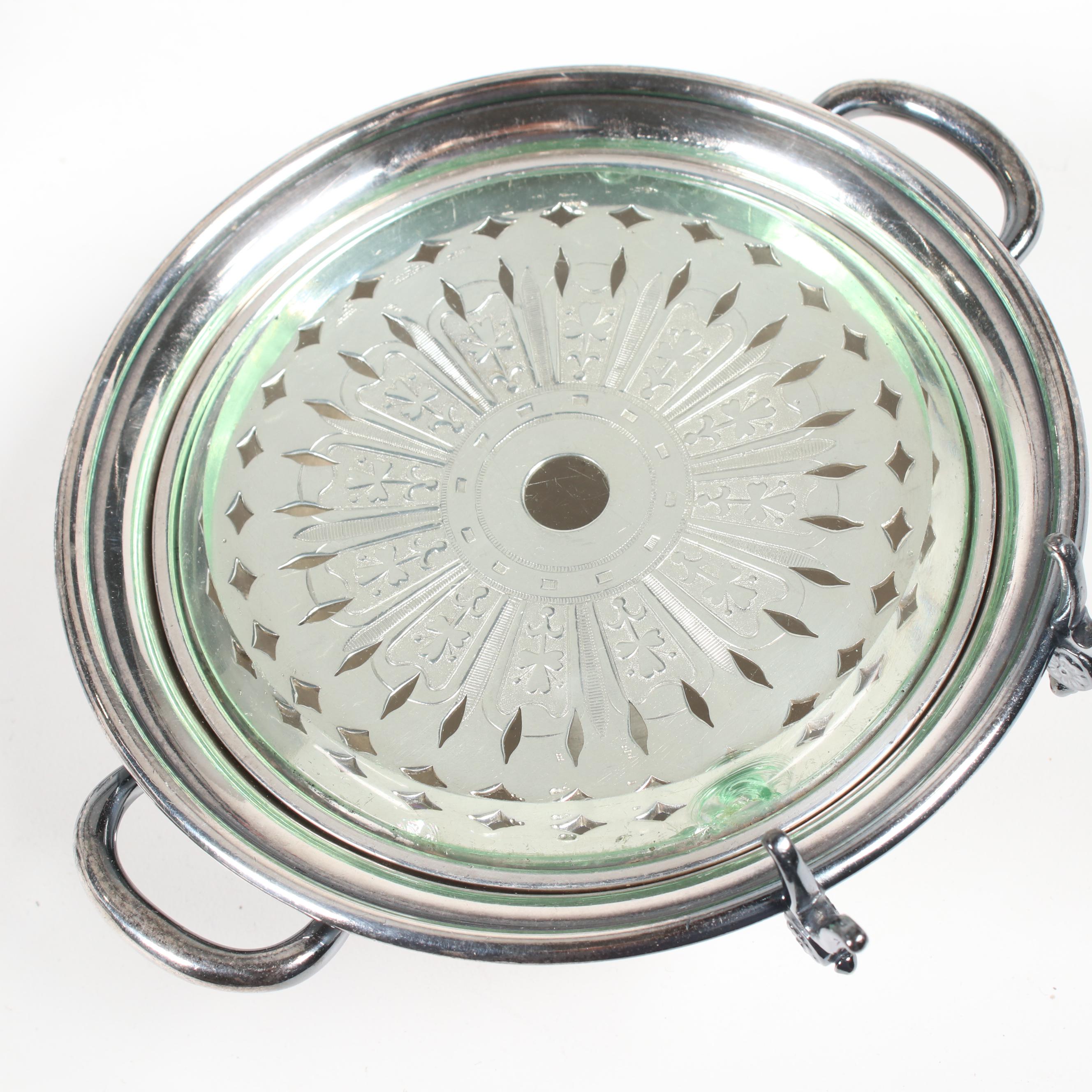 Aesthetic Movement Cruet Set with American and English Silver Plate