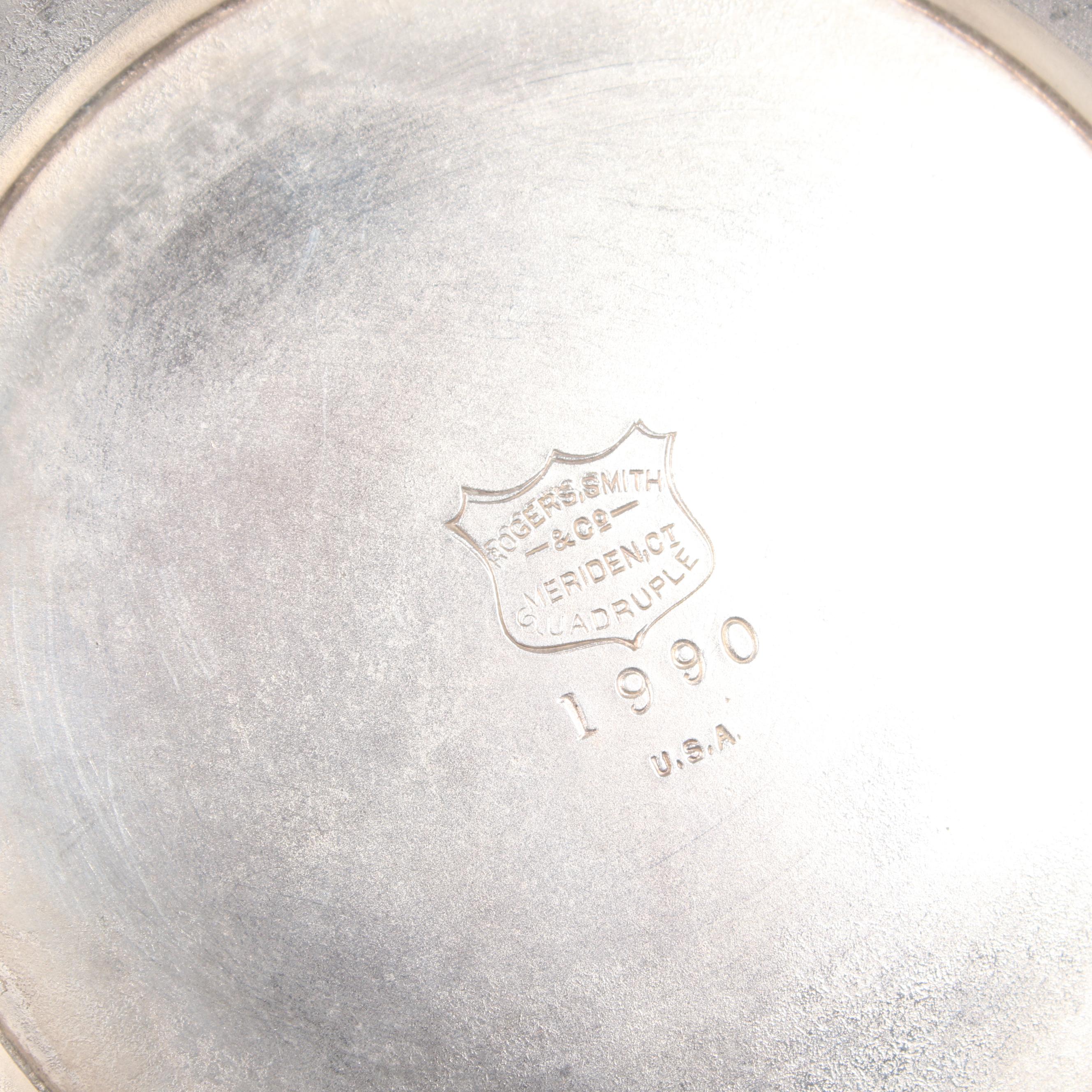 Aesthetic Movement Cruet Set with American and English Silver Plate