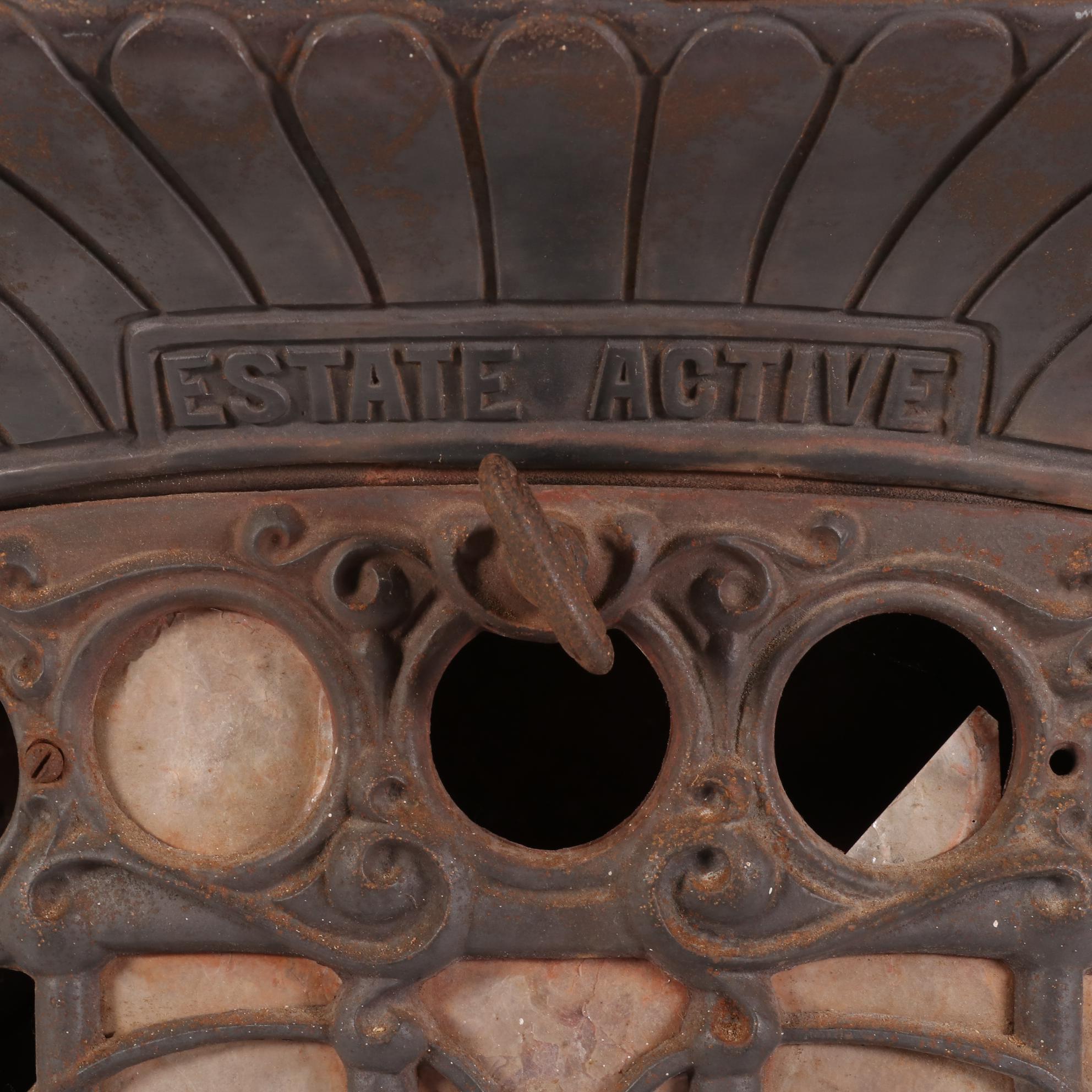 Estate Stove Co. "No. 18" Cast Iron Parlor Stove, Late ...