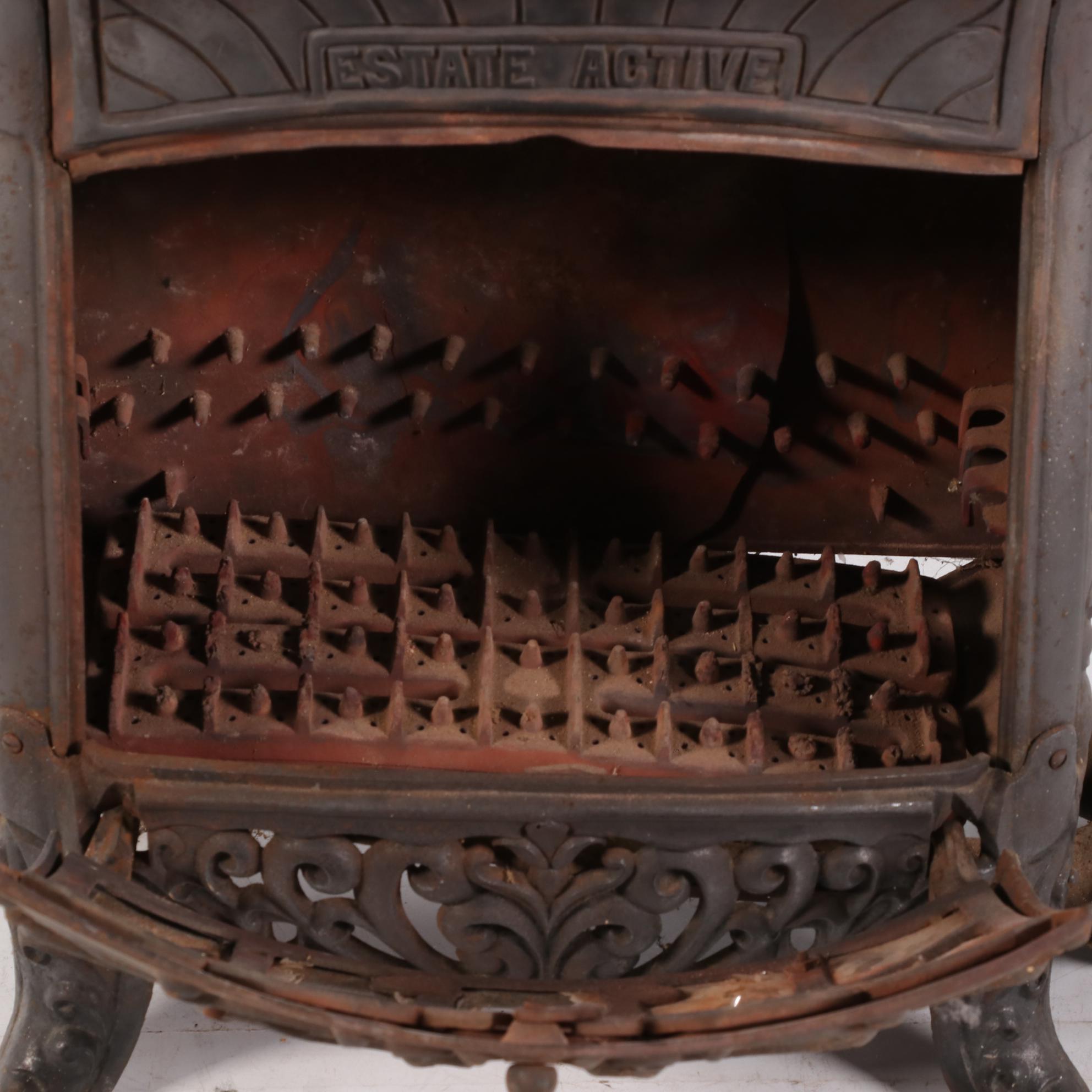 Estate Stove Co. "No. 18" Cast Iron Parlor Stove, Late ...