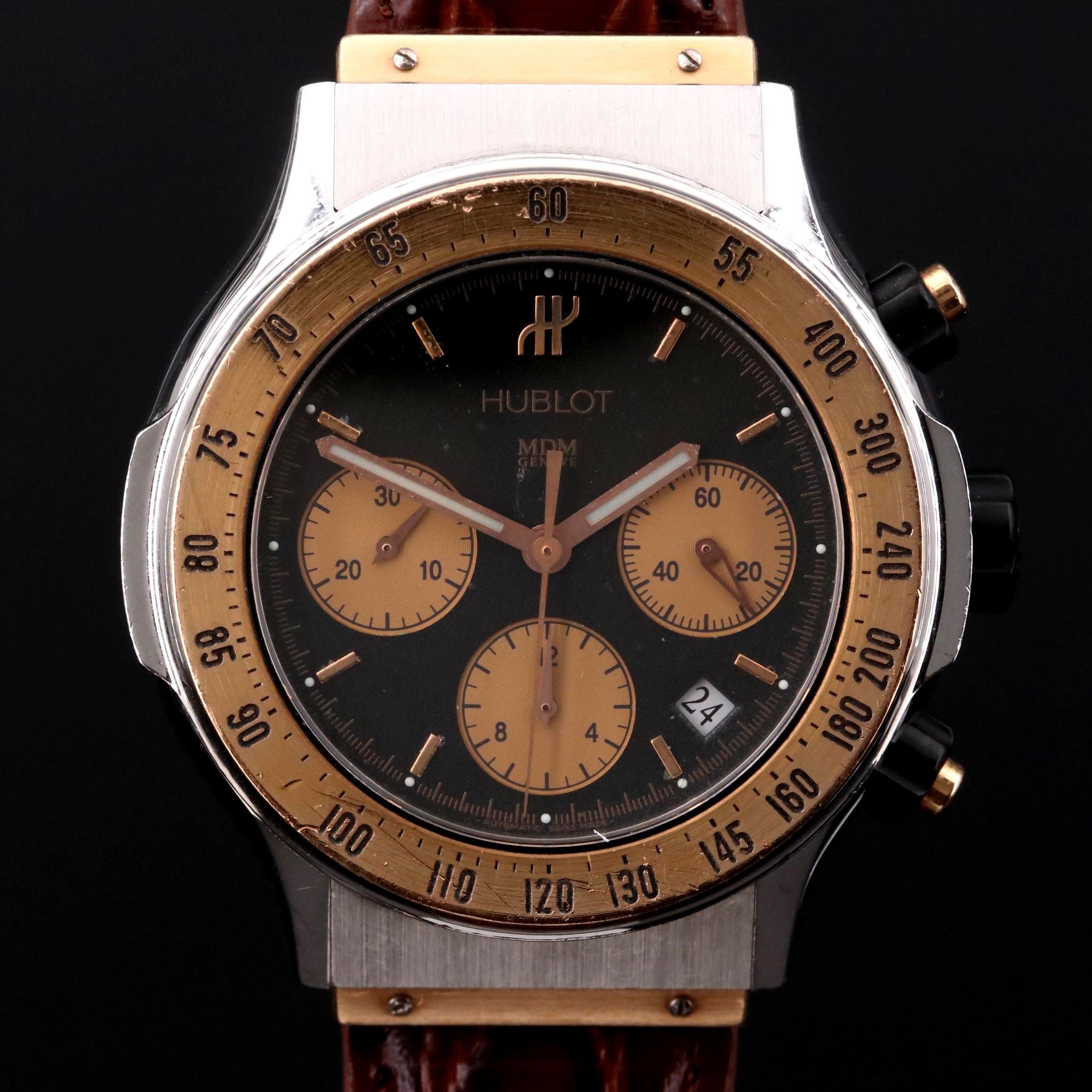 Hublot MDM Super B Chronograph 18K Gold And Stainless Steel Automatic ...