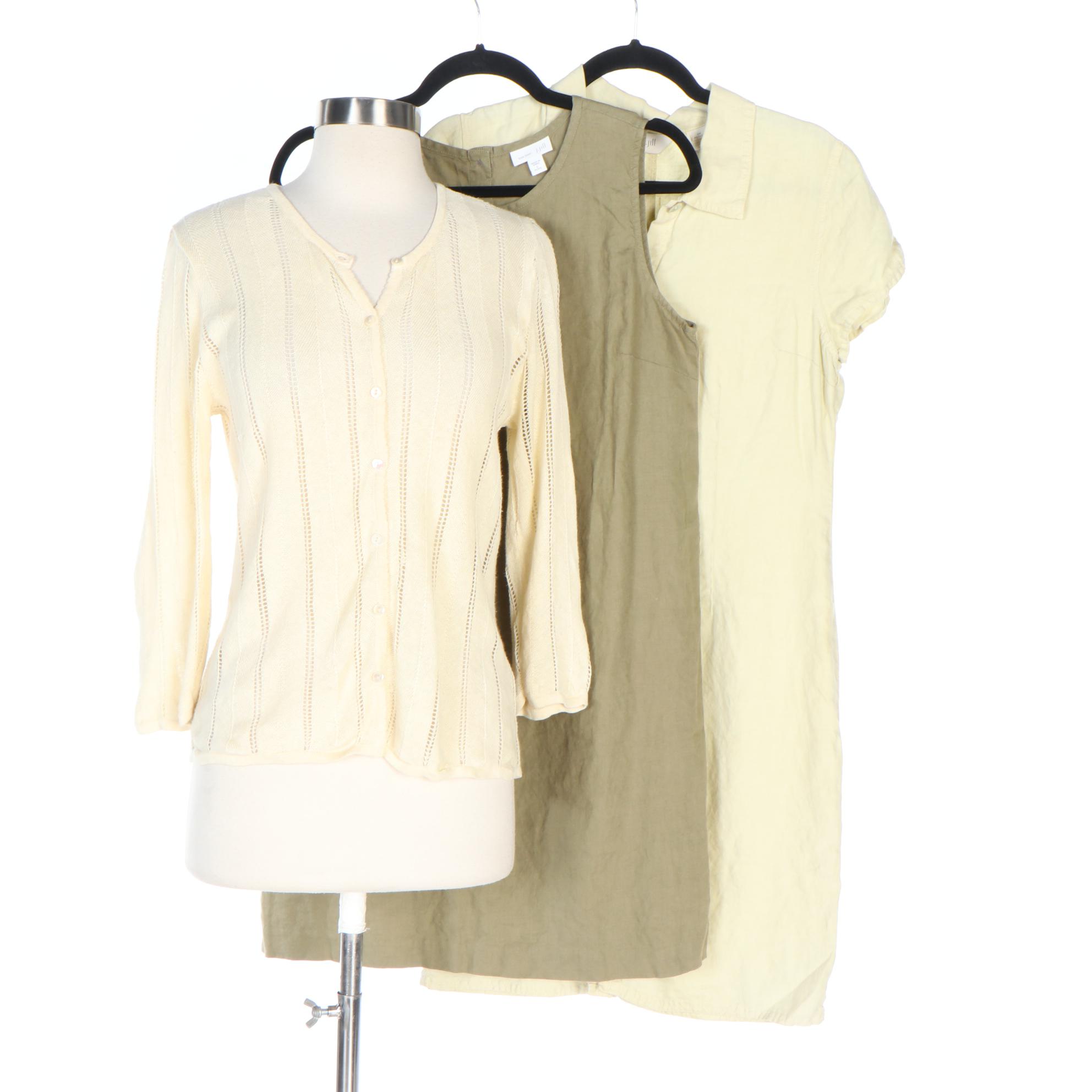 J. Jill Linen Dresses and Knit Cardigan EBTH