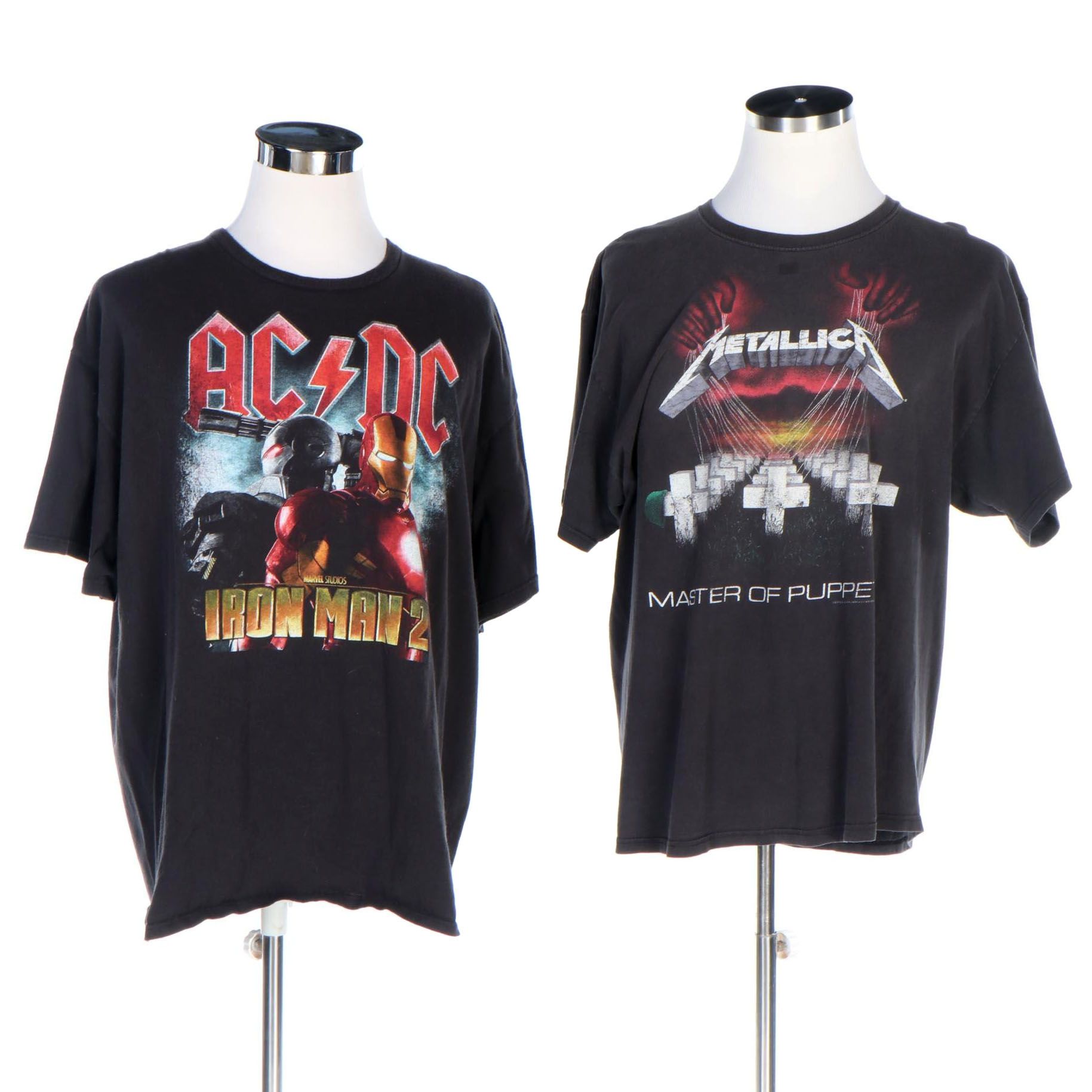 Ac Dc Iron Man 2 And Metallica Master Of Puppets T Shirts Ebth