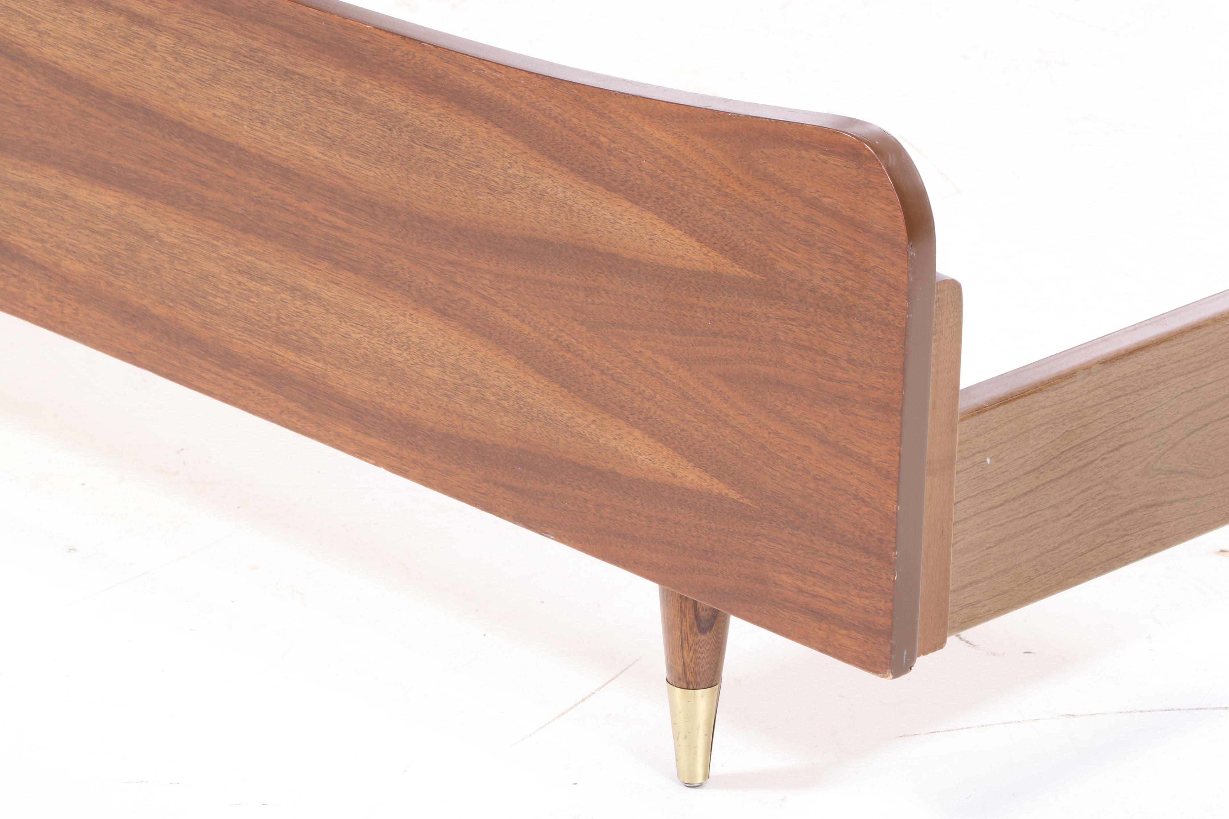 Mid Century Modern Walnut Full Size Bed Frame | EBTH