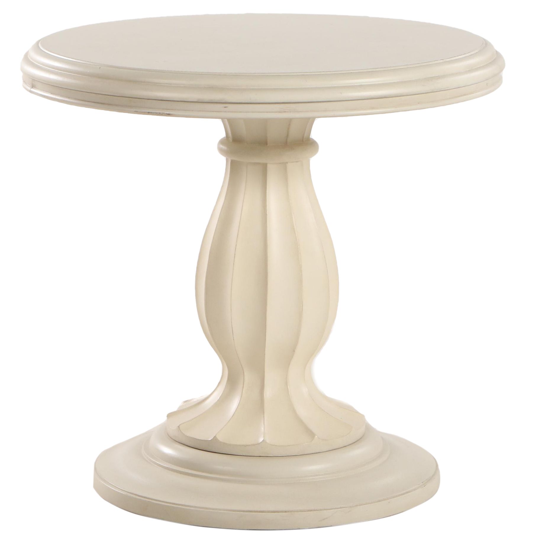 Legacy Classic WhitePainted Fluted Pedestal Table EBTH