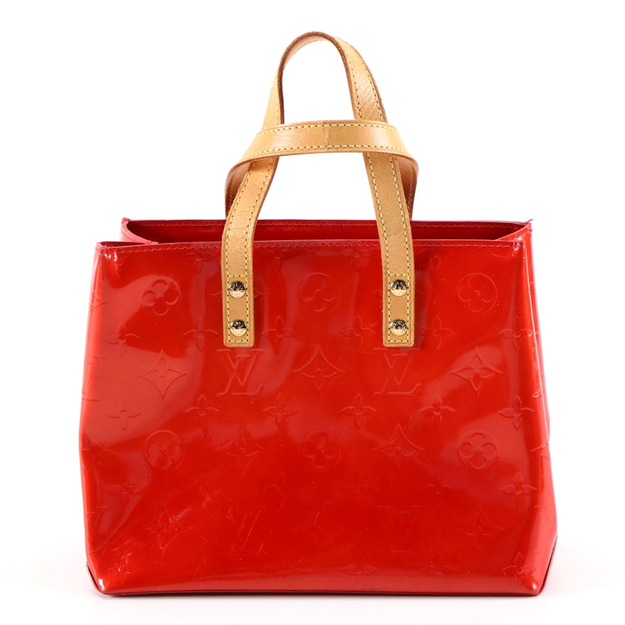 Louis Vuitton Reade PM Mini Tote in Red Monogram Vernis and Vachetta Leather | EBTH