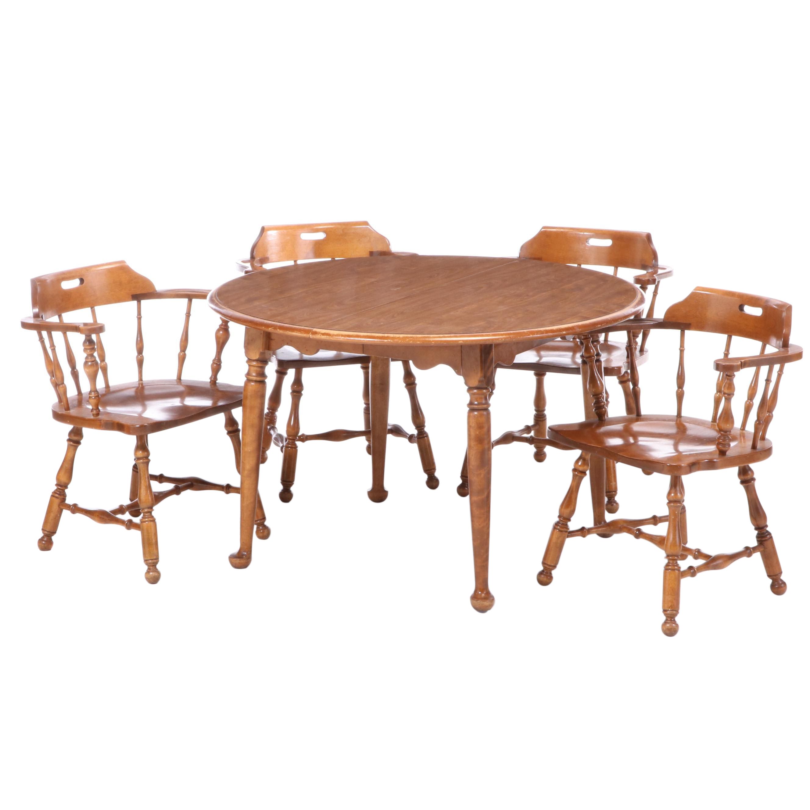 Ethan Allen Colonial Style Maple Dining Set EBTH