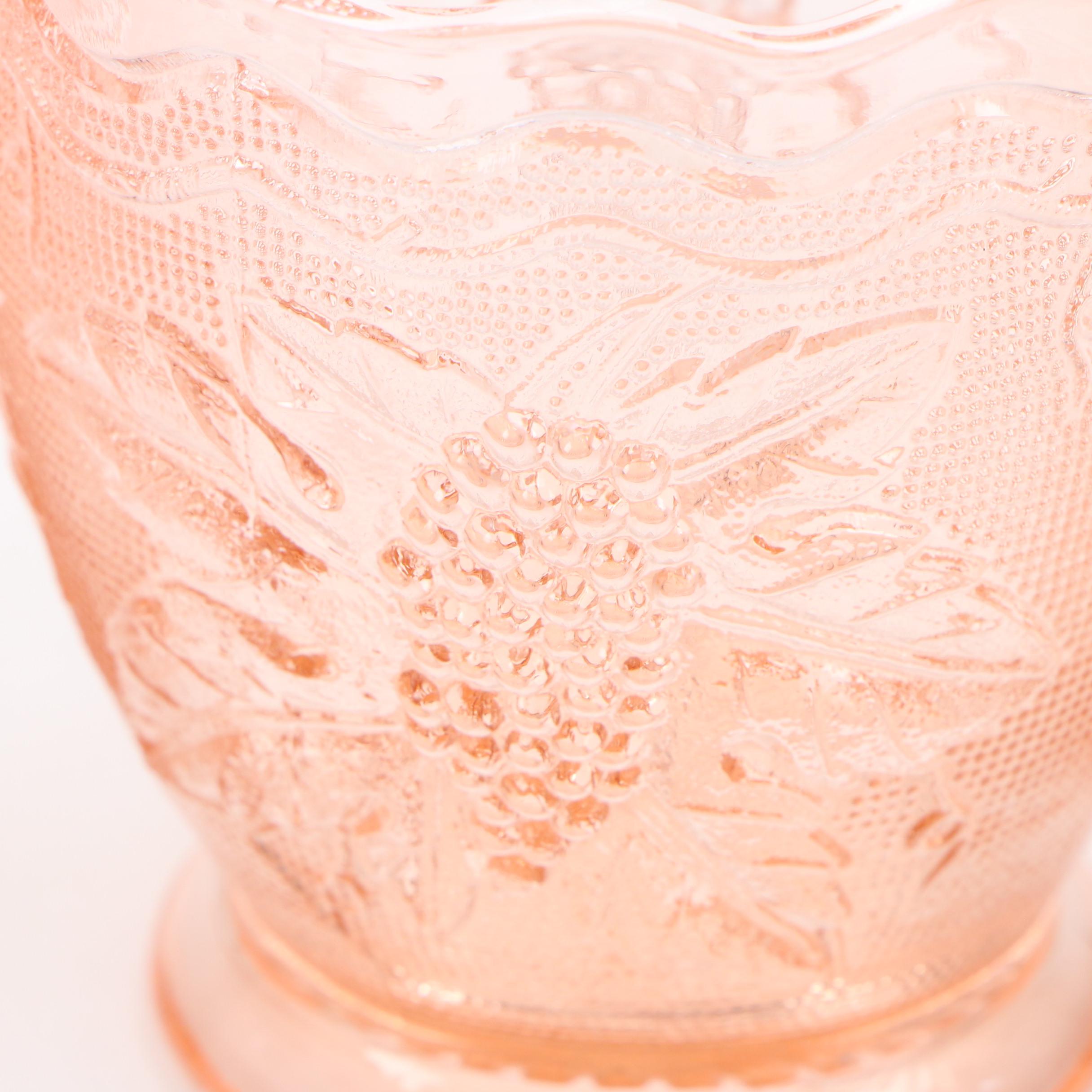 Pink and Green Depression Glass Serveware and Table Accessories, Mid