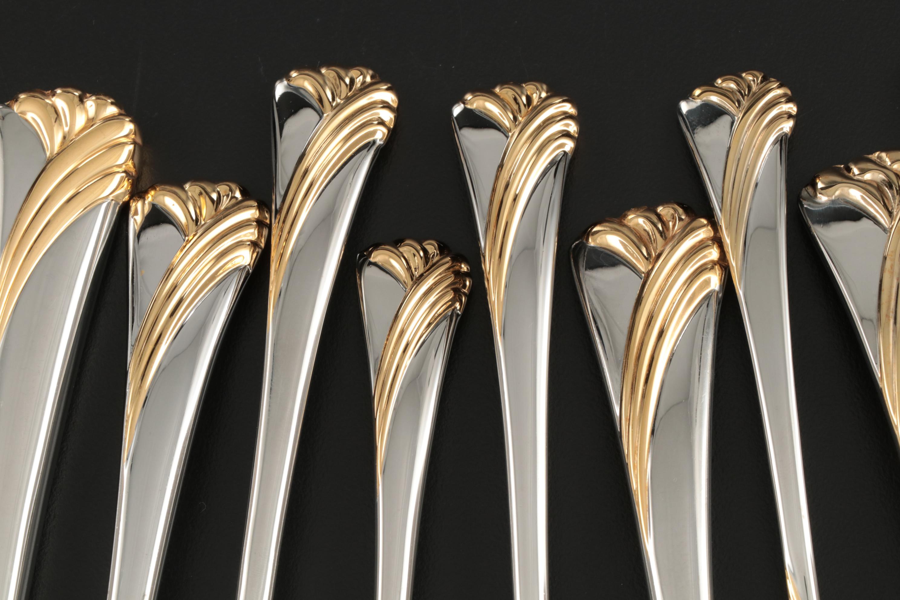 Lenox "Kelly Gold" 18/8 Stainless Steel Flatware and Serving Utensils