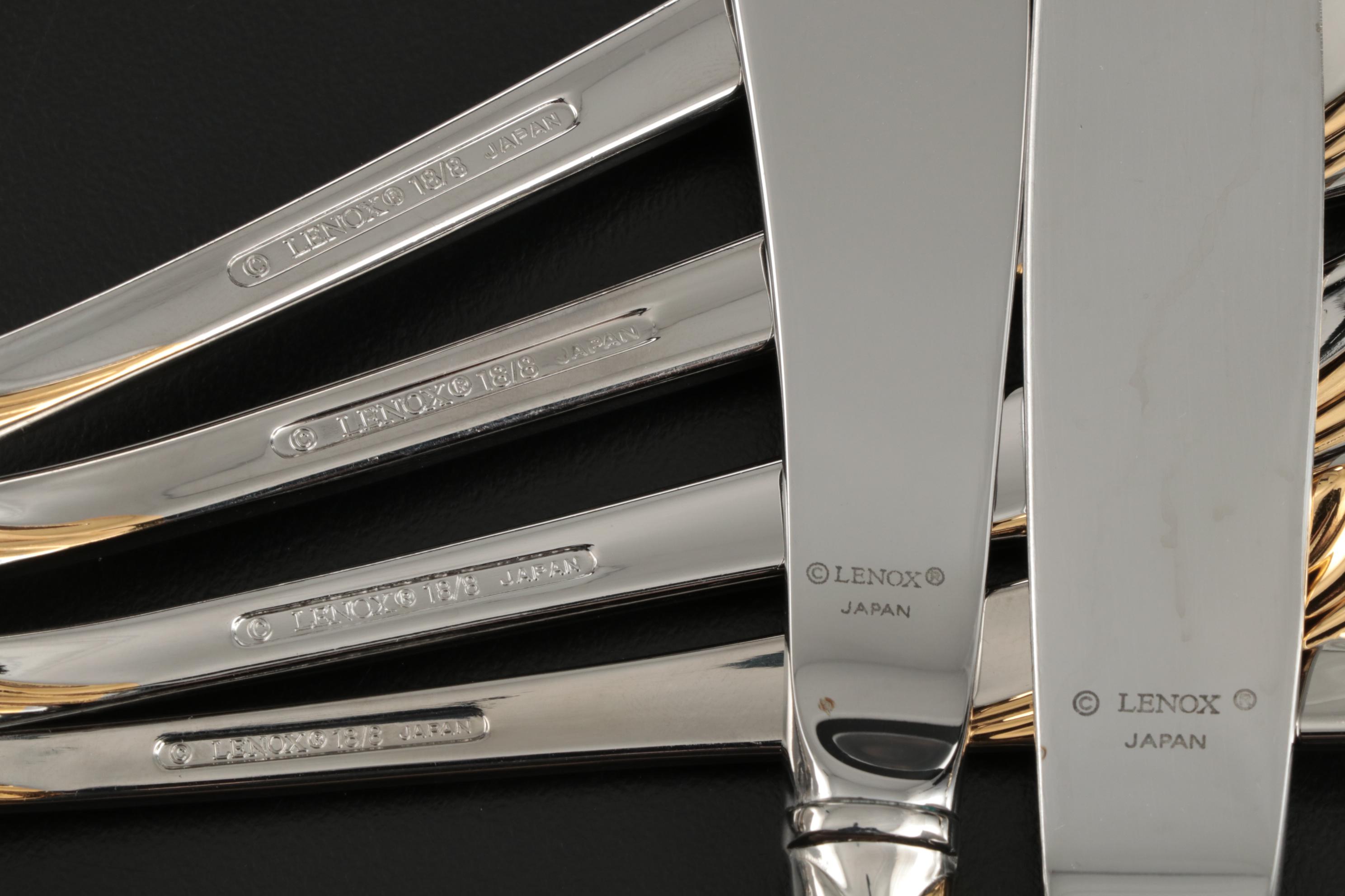 Lenox "Kelly Gold" 18/8 Stainless Steel Flatware and Serving Utensils