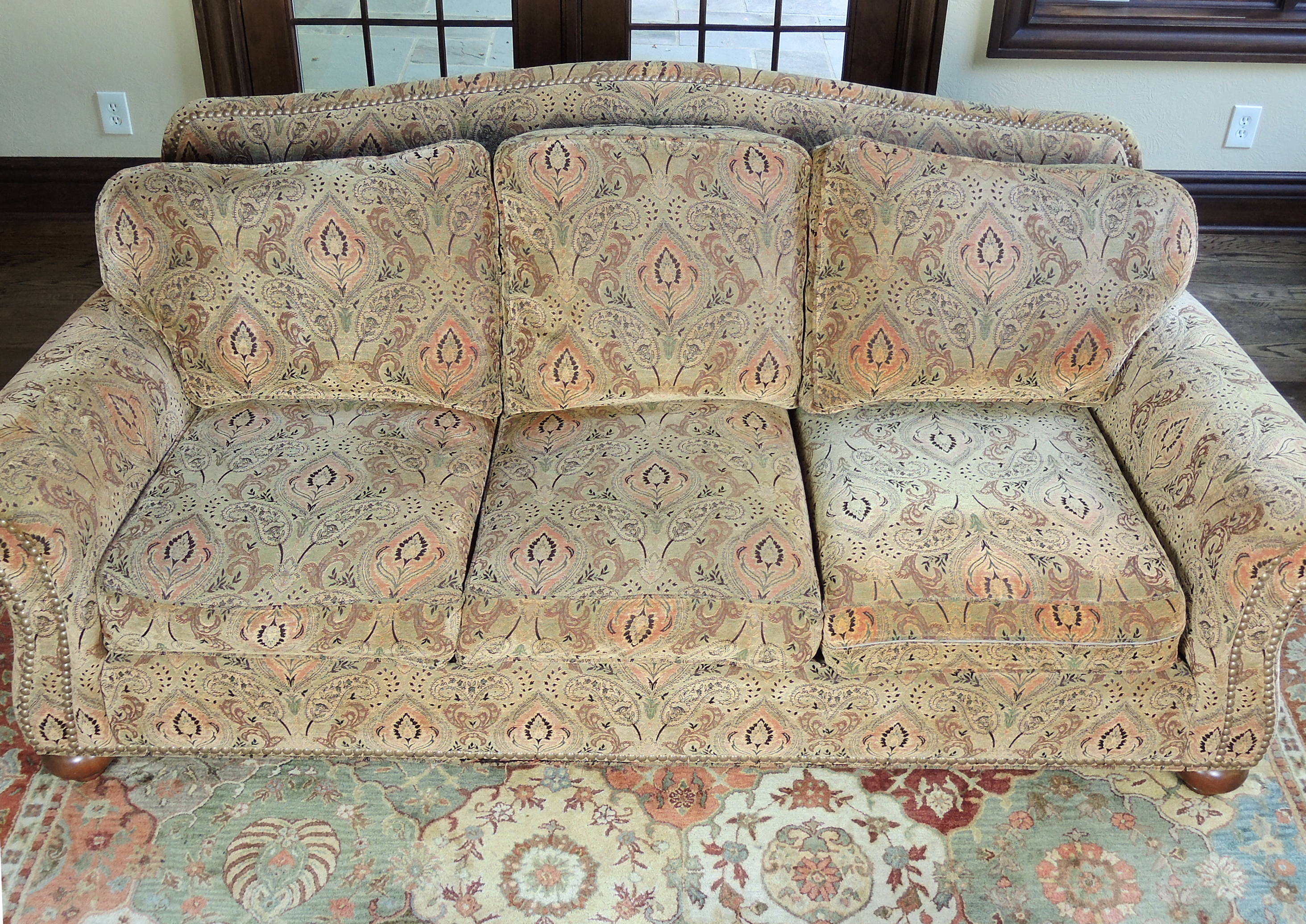 Ethan Allen Paisley Upholstered Sofa EBTH