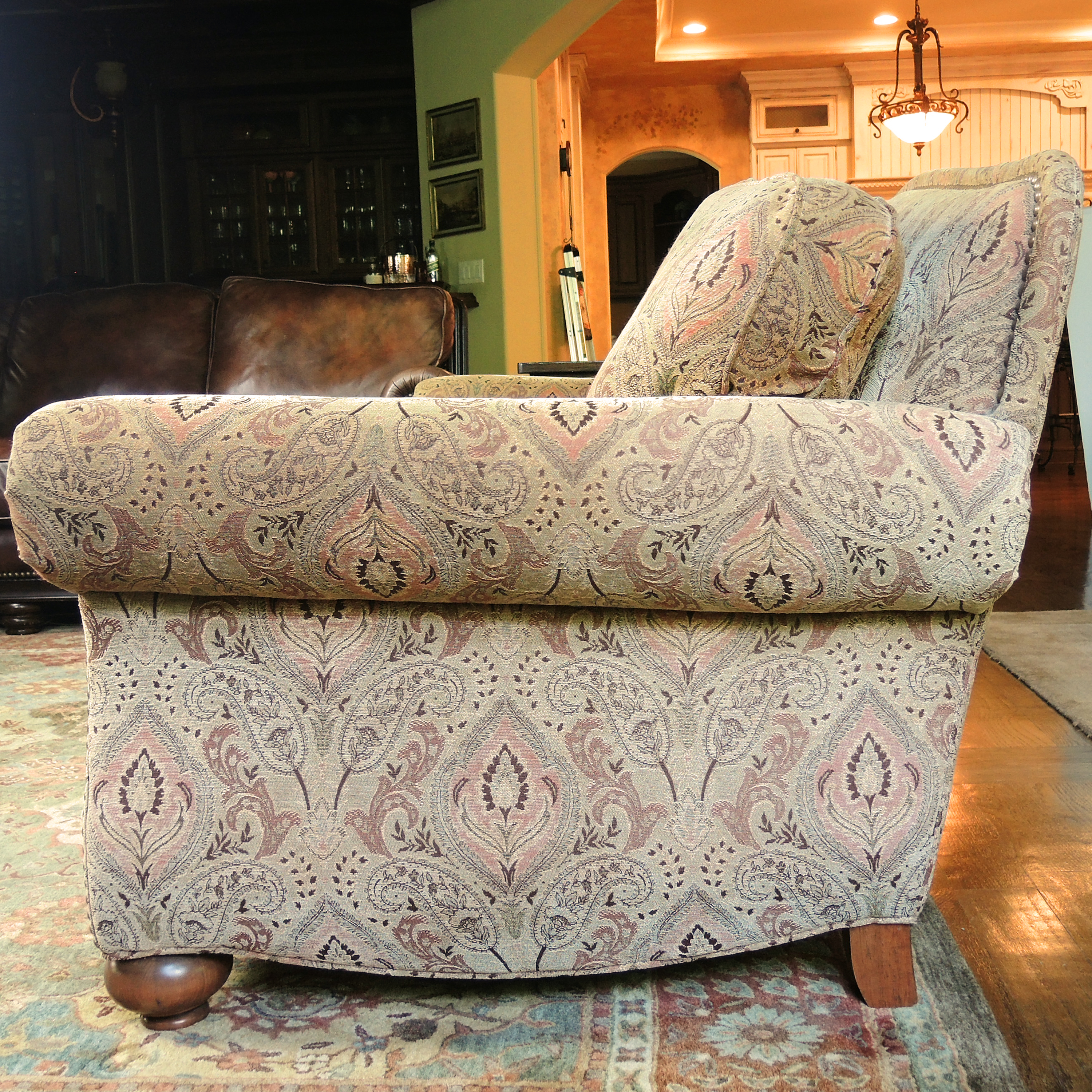 Ethan Allen Paisley Upholstered Sofa EBTH