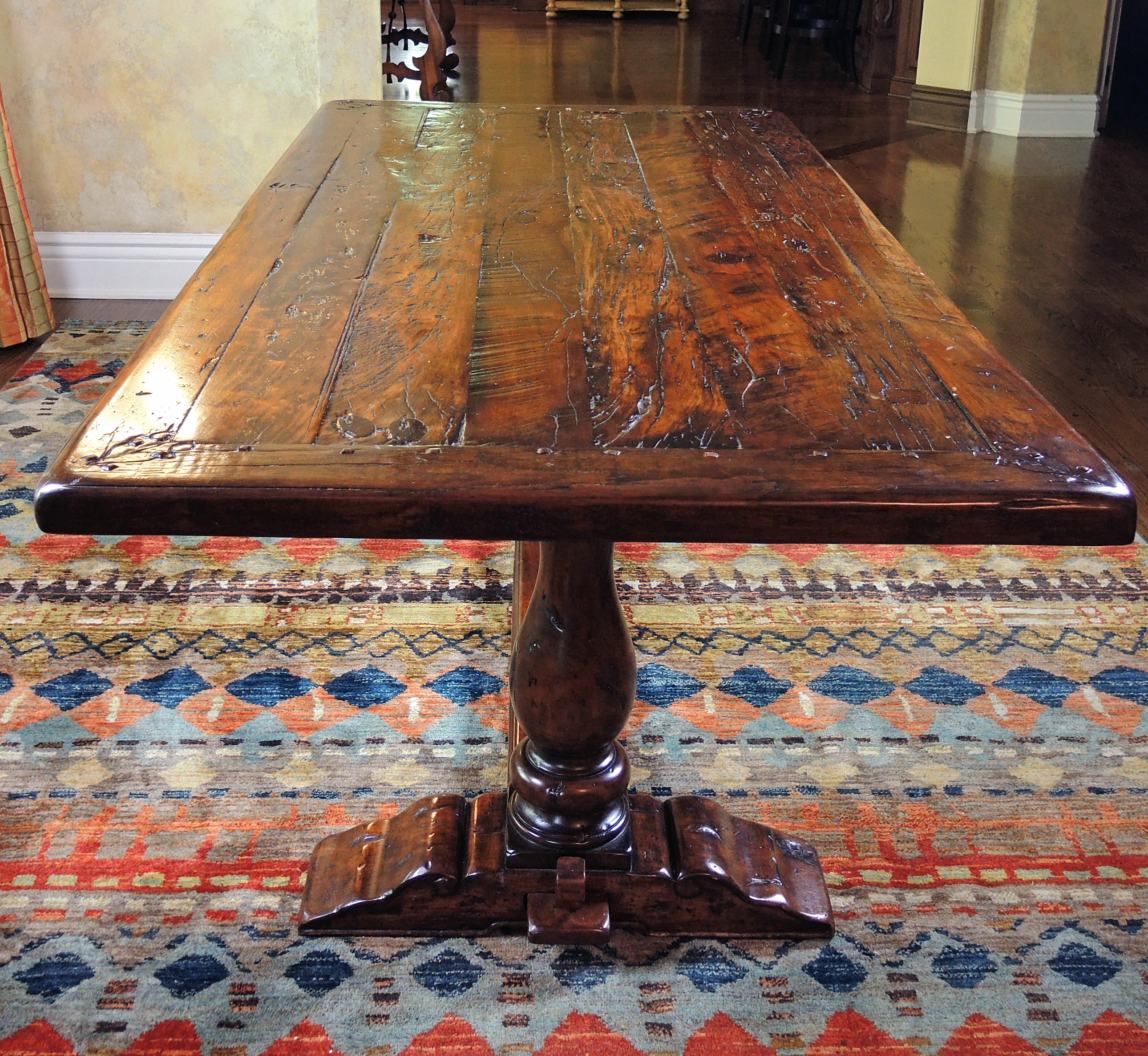 Theodore Alexander "Castle Bromwich" Reclaimed Wood Trestle Table EBTH