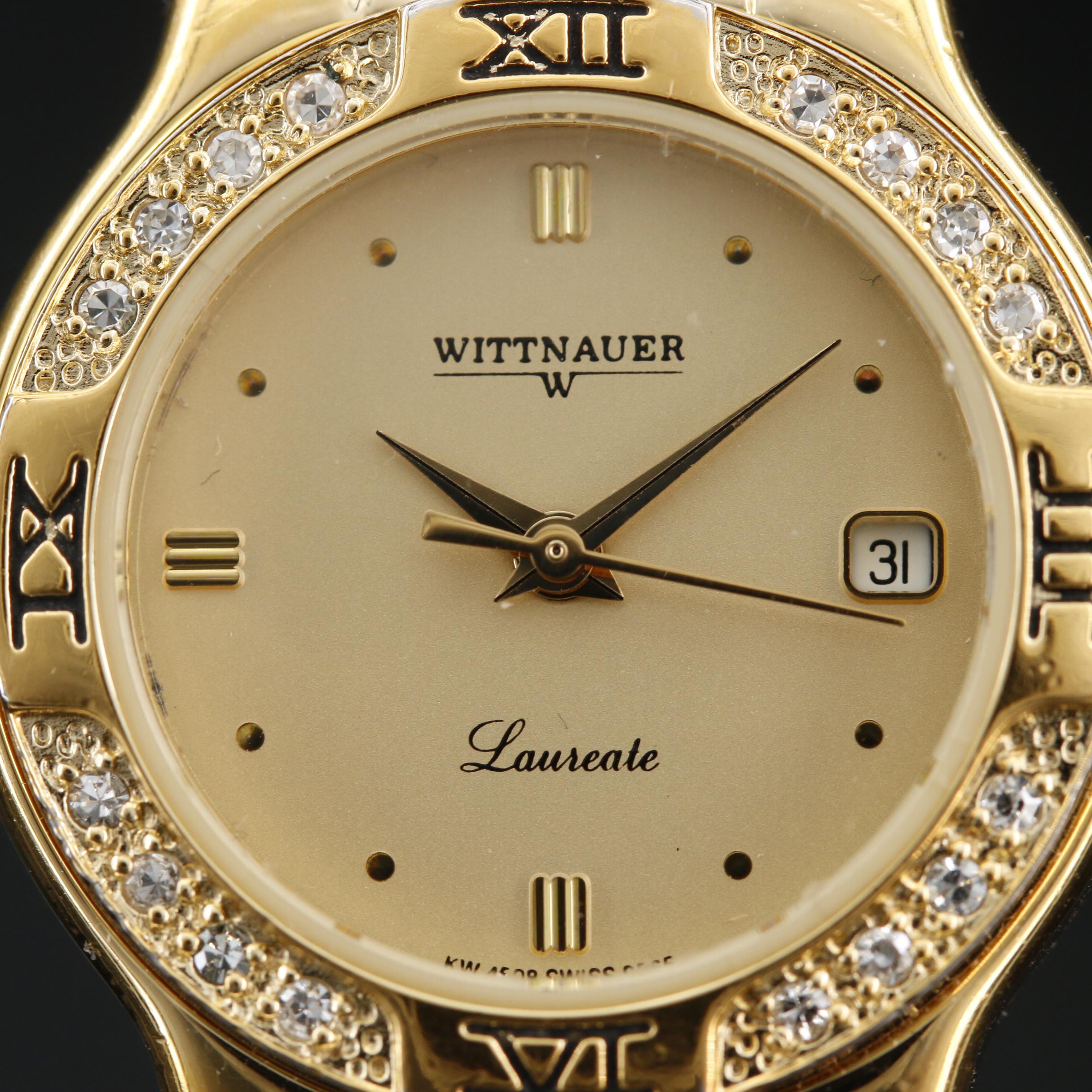 Wittnauer Laureate Diamond and Gold Tone Quartz Wristwatch EBTH