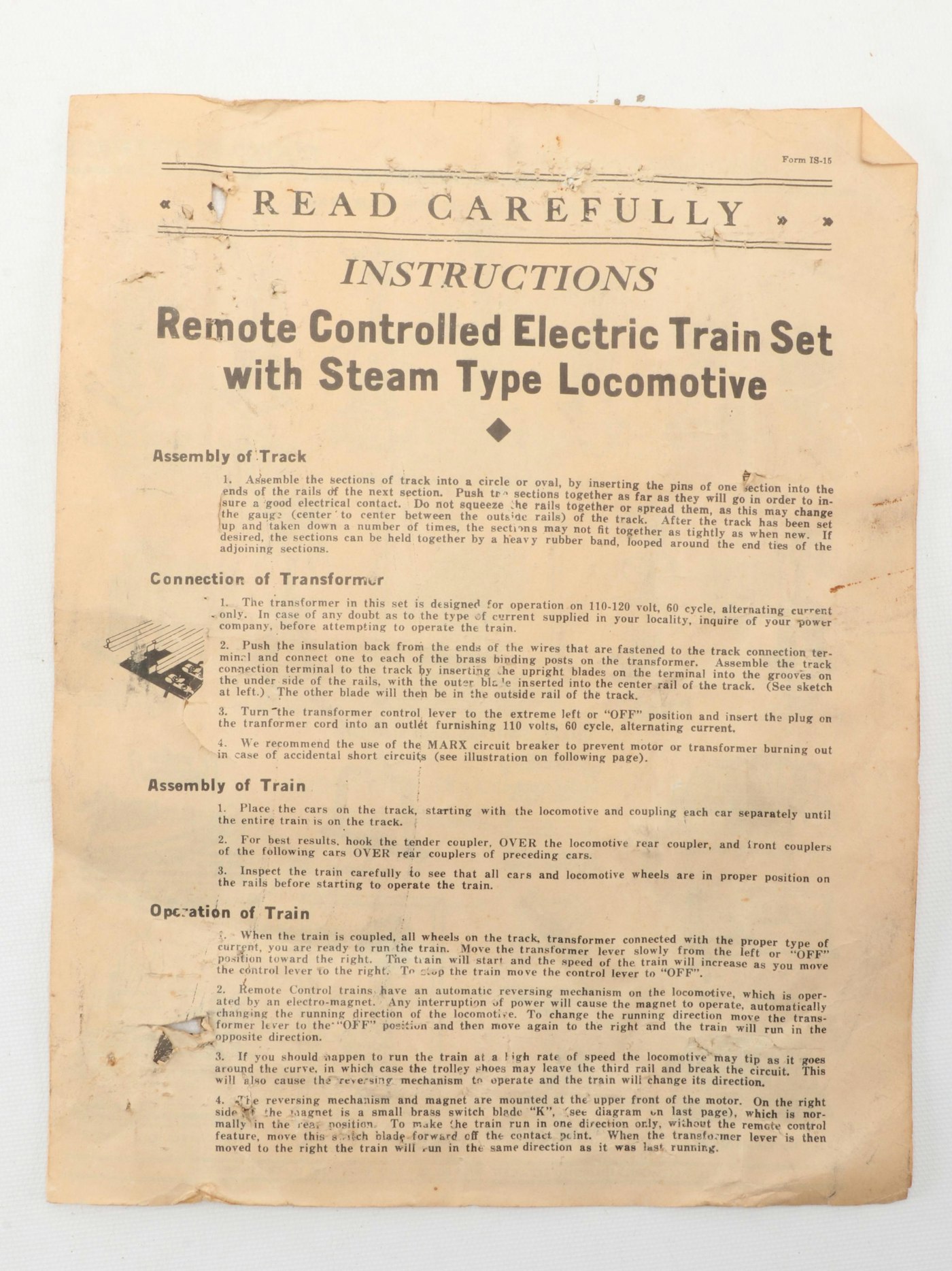 Louis Marx & Co. Stream Line Electric Train Set | EBTH
