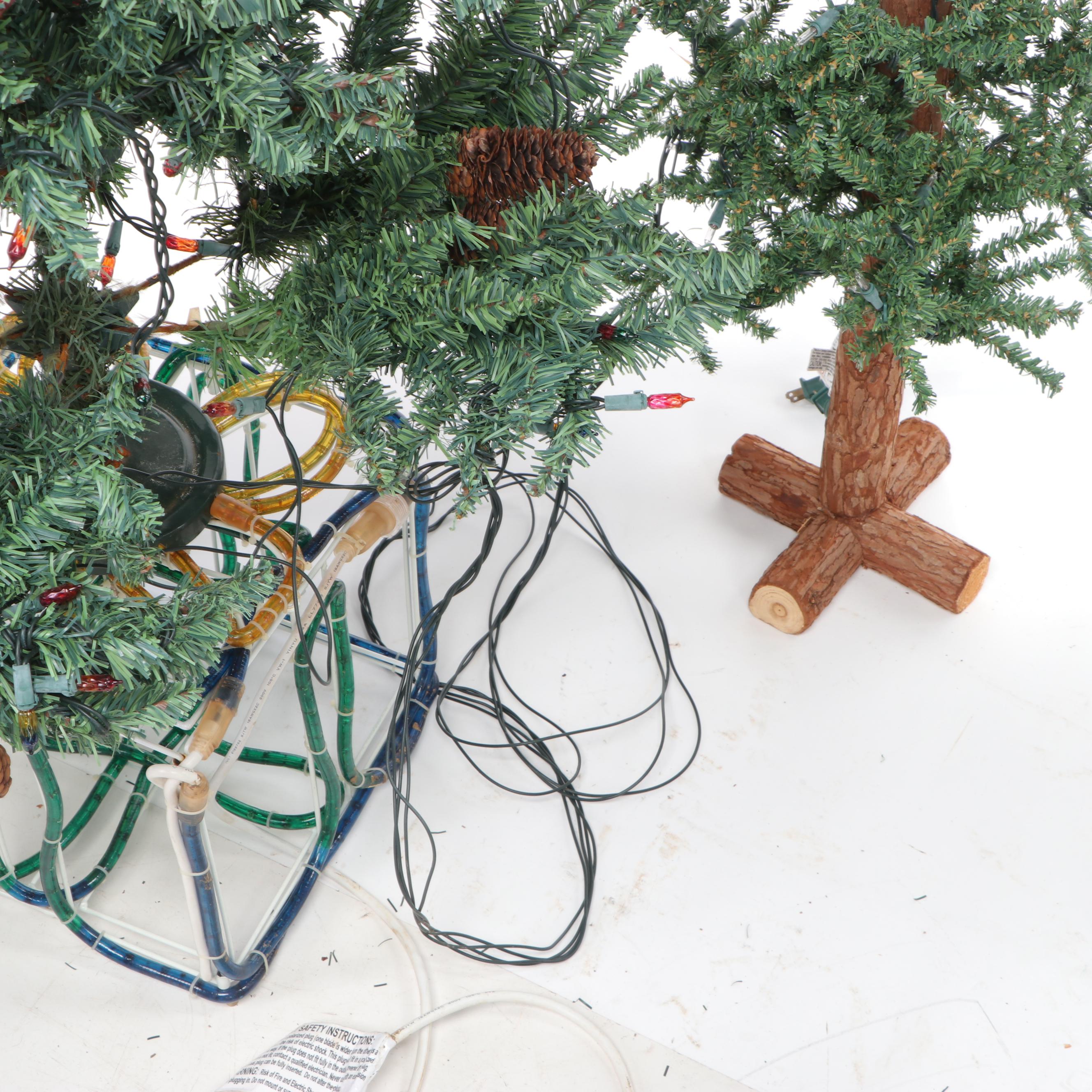 Frontgate Artificial PreLit Christmas Trees with Other Christmas Decor