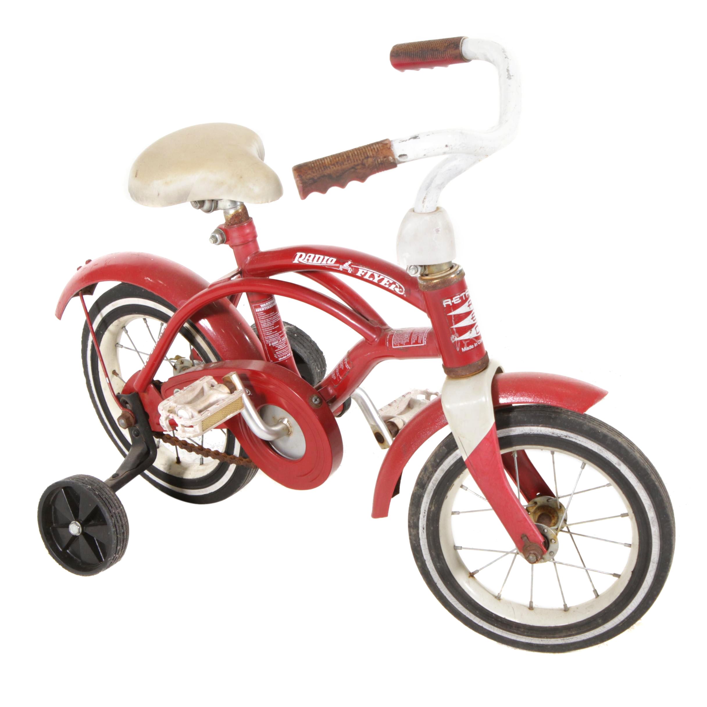 vintage radio flyer bike with training wheels