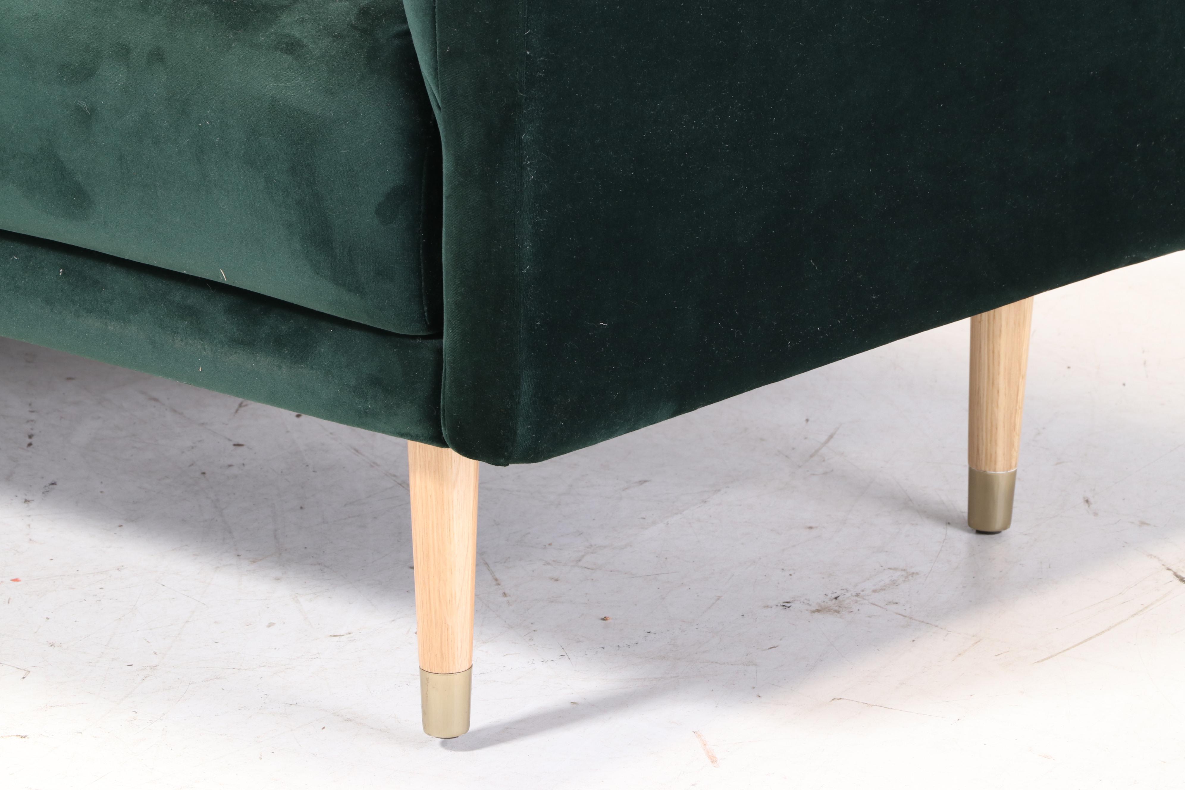 Creative CoOp Inc. Modernist Style Upholstered ChannelBack Loveseat