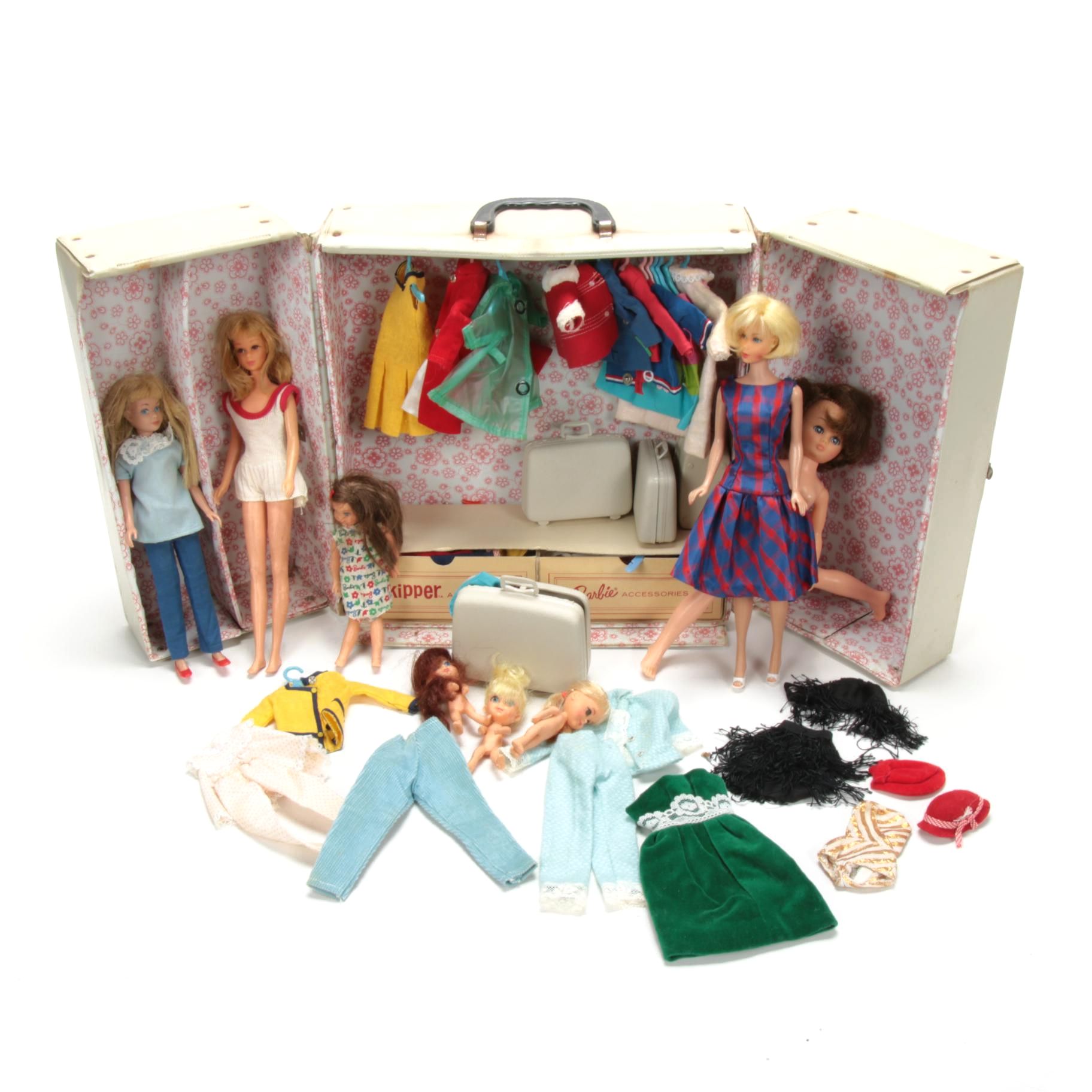 1964 barbie and skipper carrying case