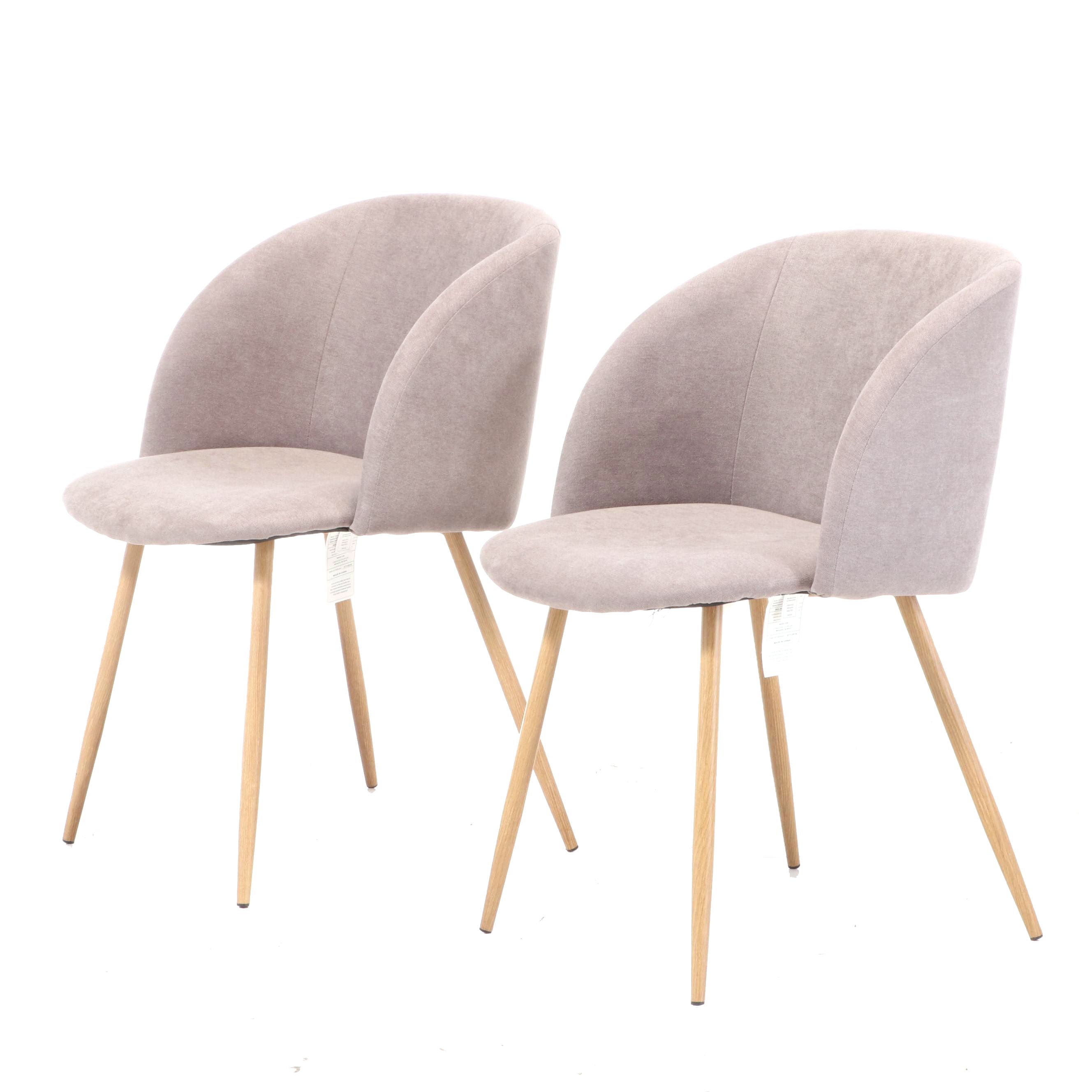 Pair of Creative CoOp Inc. Modernist Style Grained Metal and