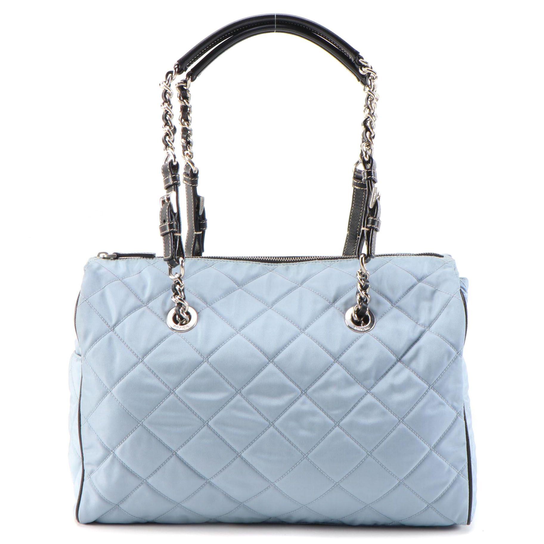 prada quilted nylon tote bag