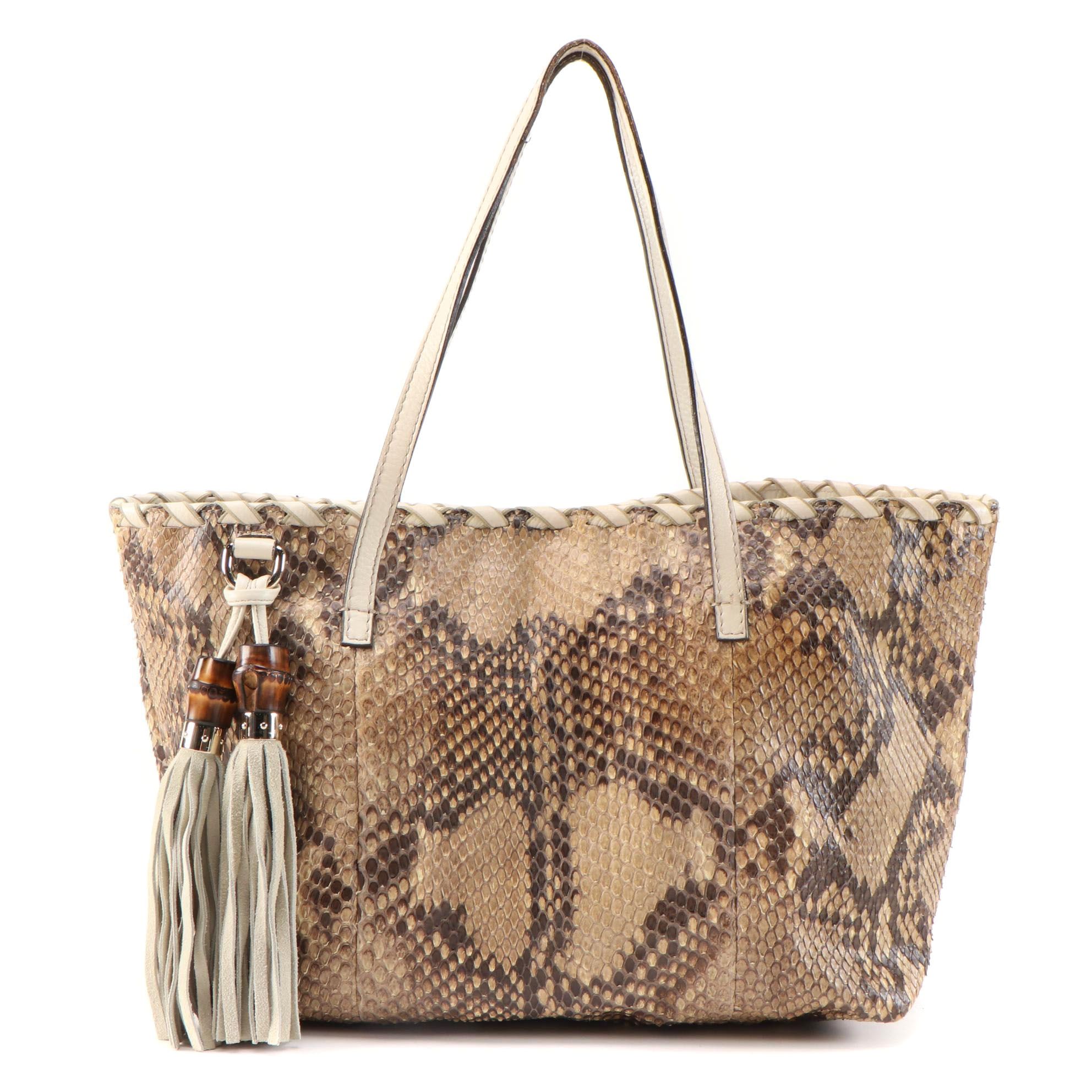 gucci bamboo tassel tote